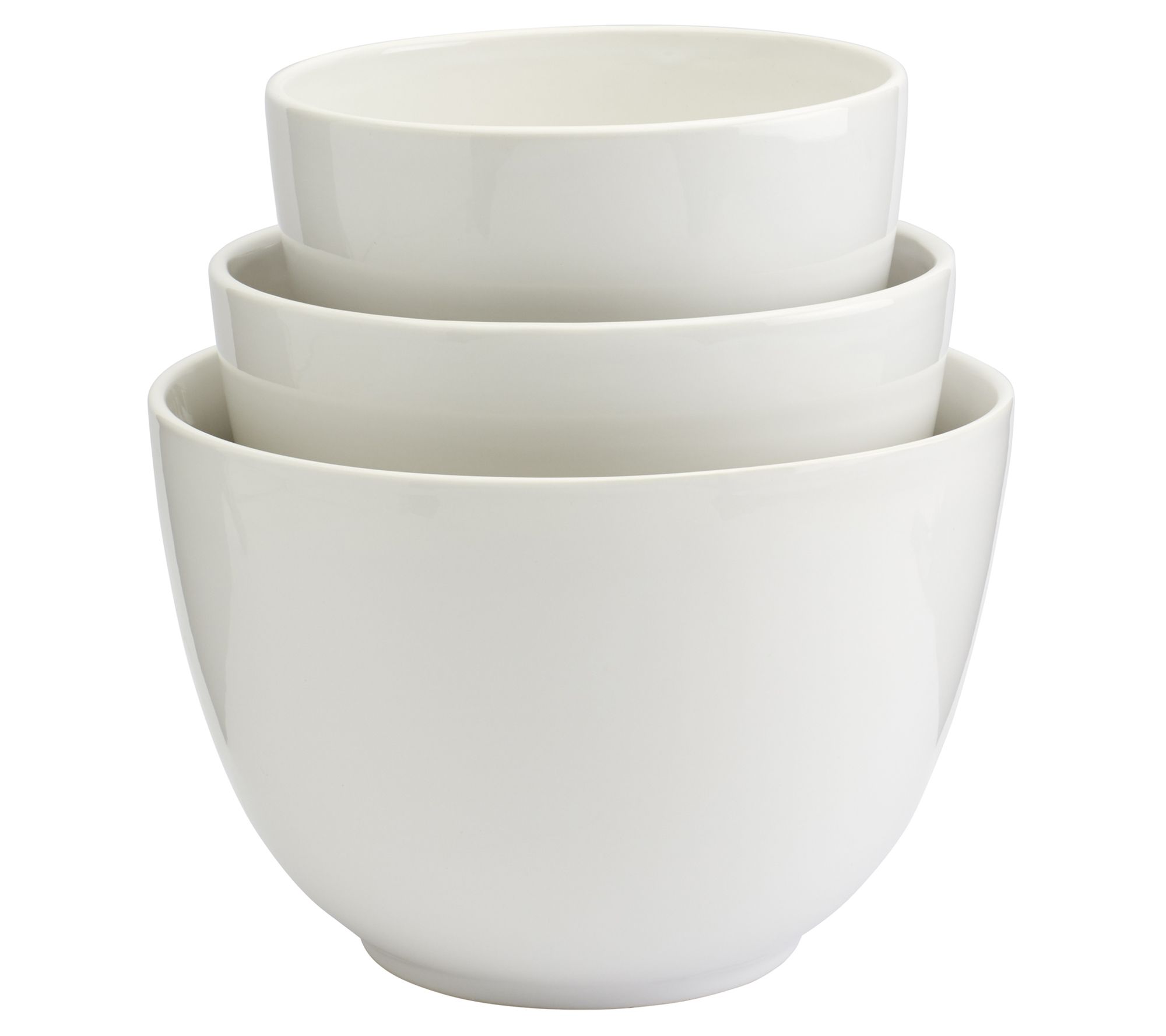 Denmark Blanc de Blanc 3-Piece Deep Prep & Serve Bowls - QVC.com