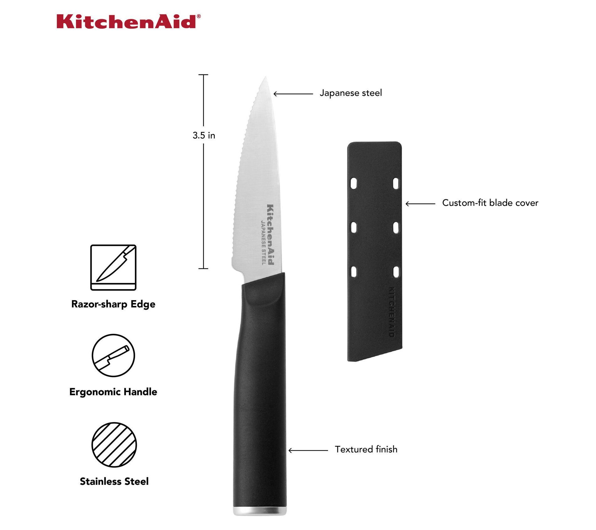 KitchenAid KE35ASEOHOBA Classic 3.5-in. Paring Knife with Sheath