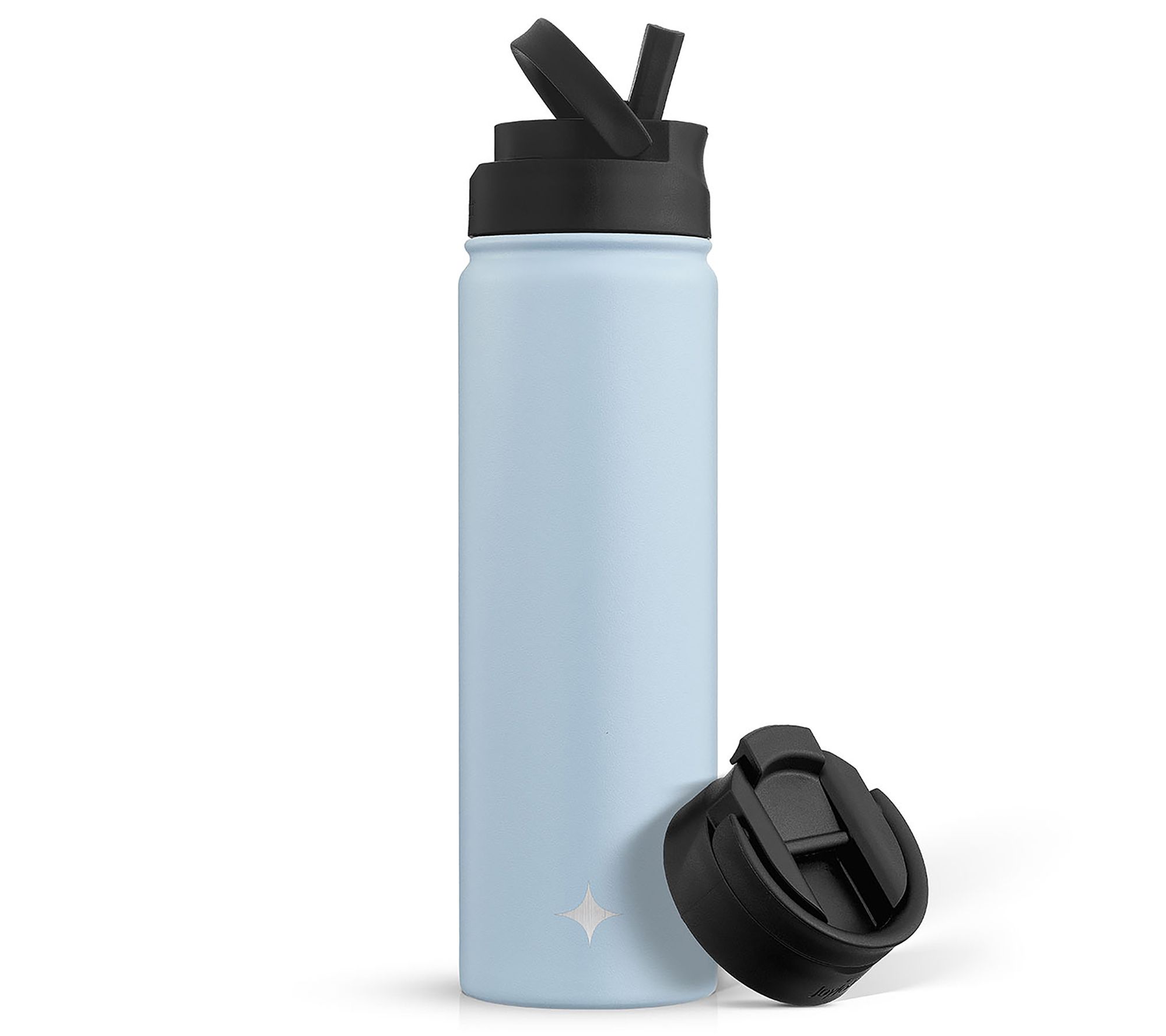 JoyJolt Triple Insulated Water Bottle w Flip Lid & Sport Straw