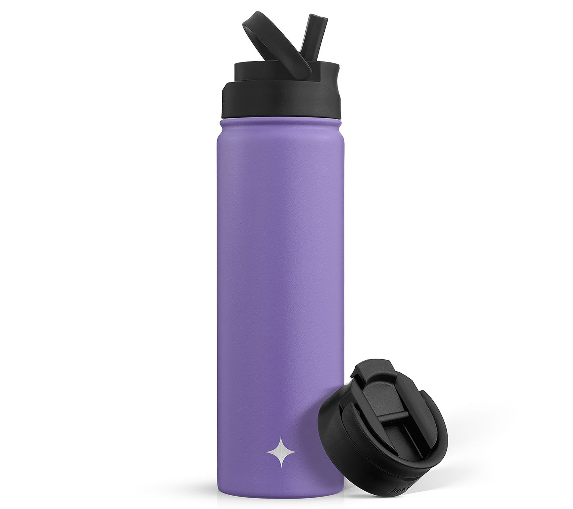 JoyJolt Triple Insulated Water Bottle w Flip Lid & Sport Straw