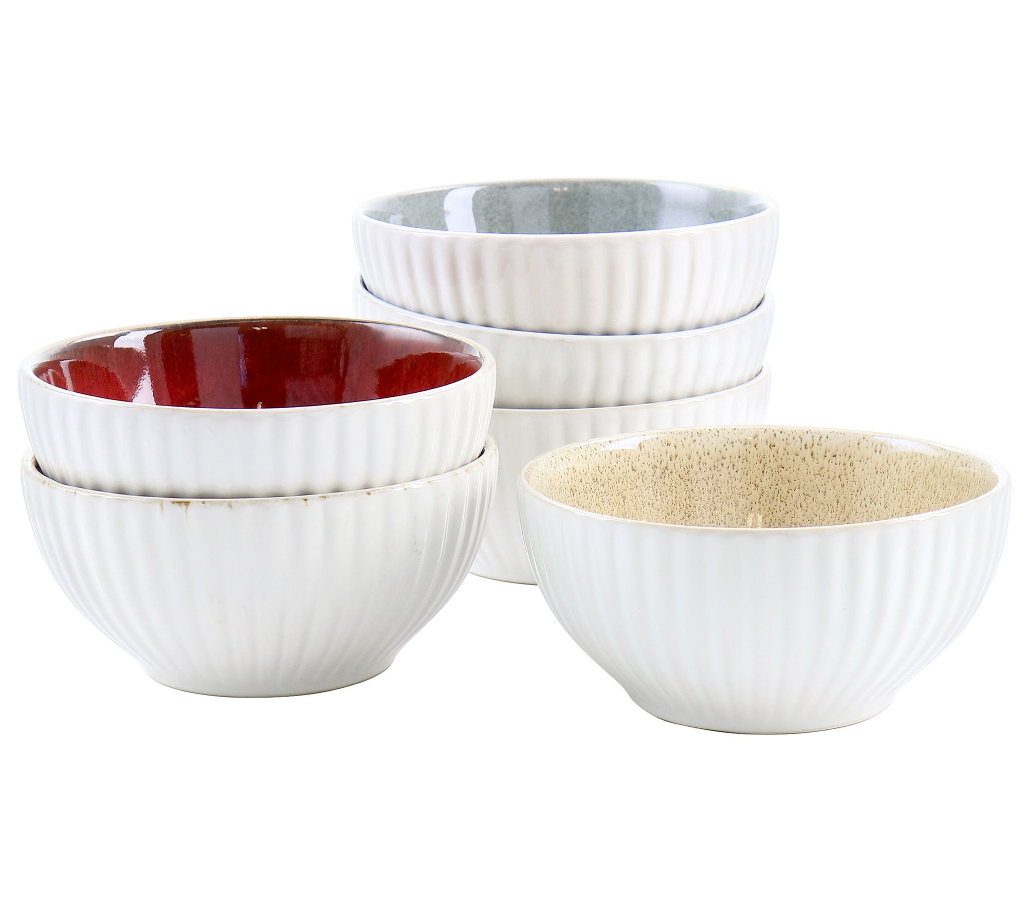 Laurie Gates Sierra 6 Piece 6.3 Inch Stonewareowl Set