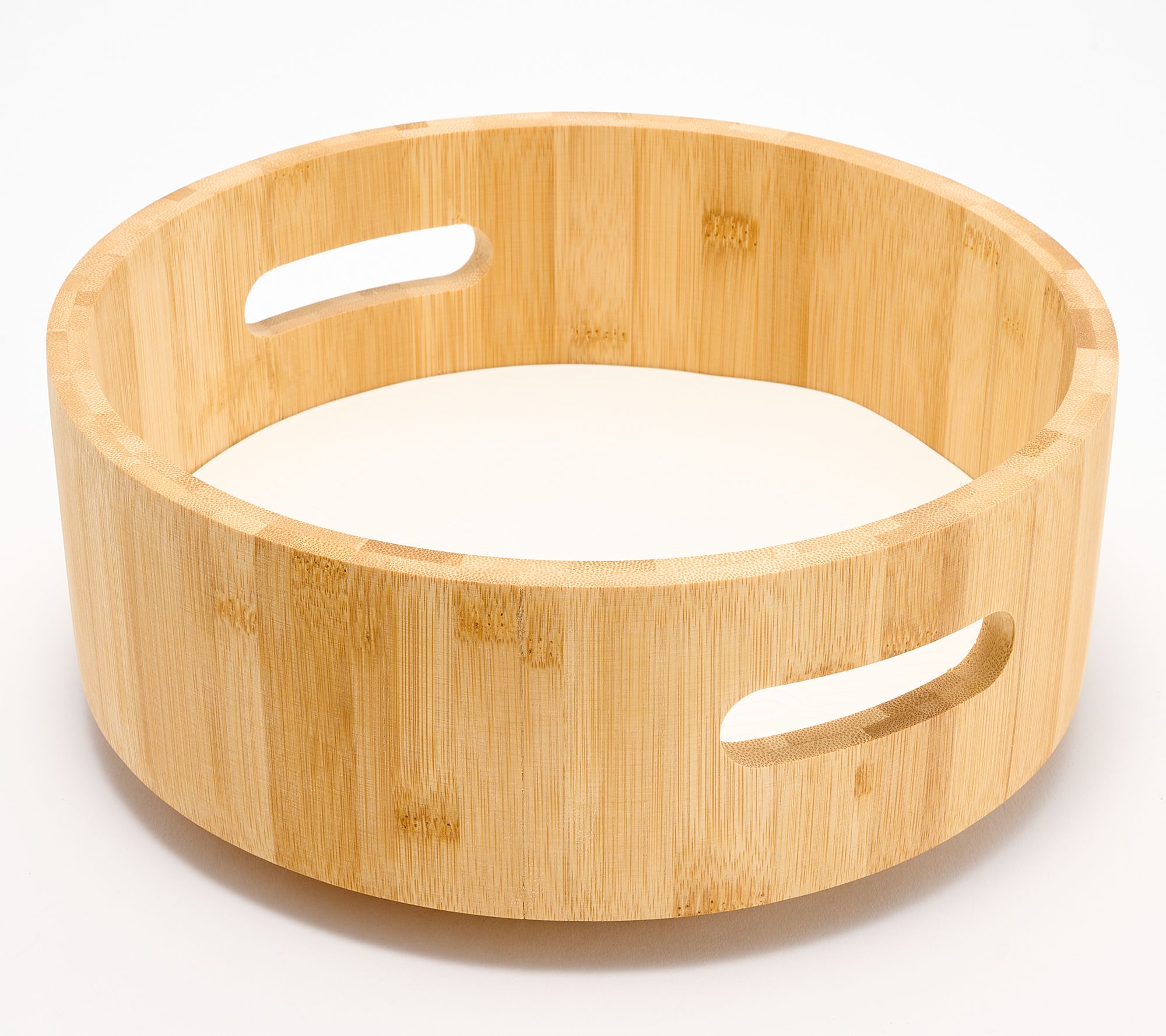 Cella 10" Round Wood Turntable w/ Silicone Liner