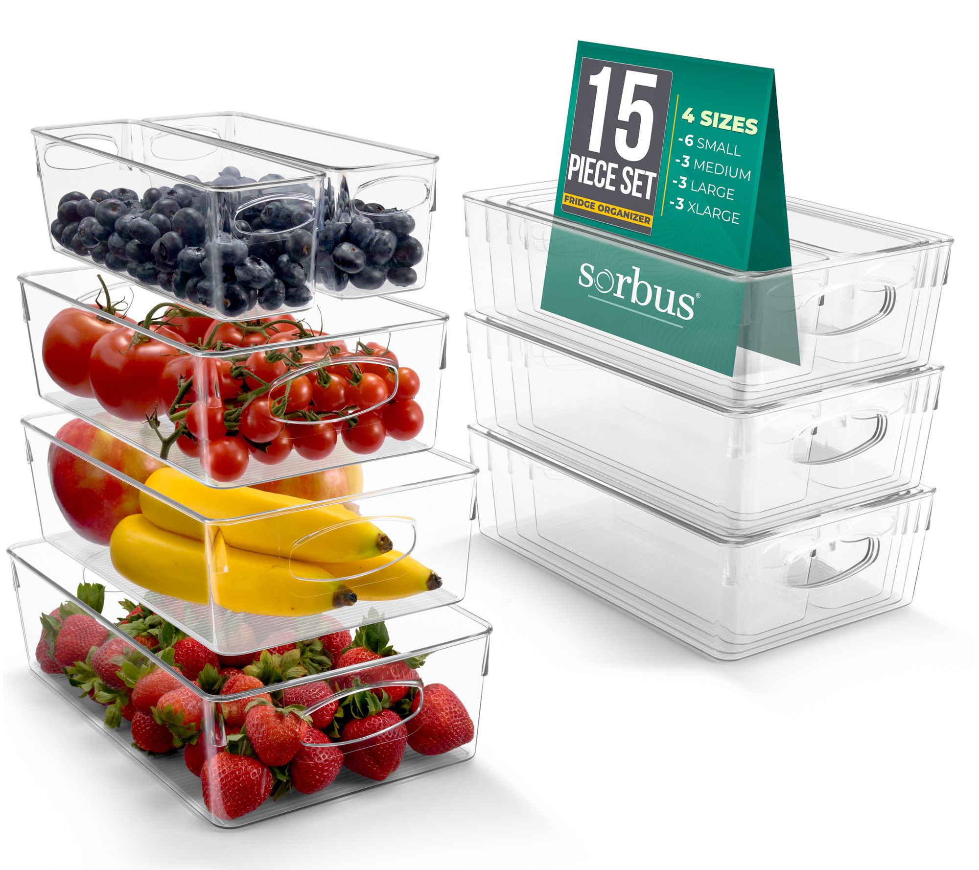 Sorbus Variety 15-Pack Clear Plastic OrganizingBins