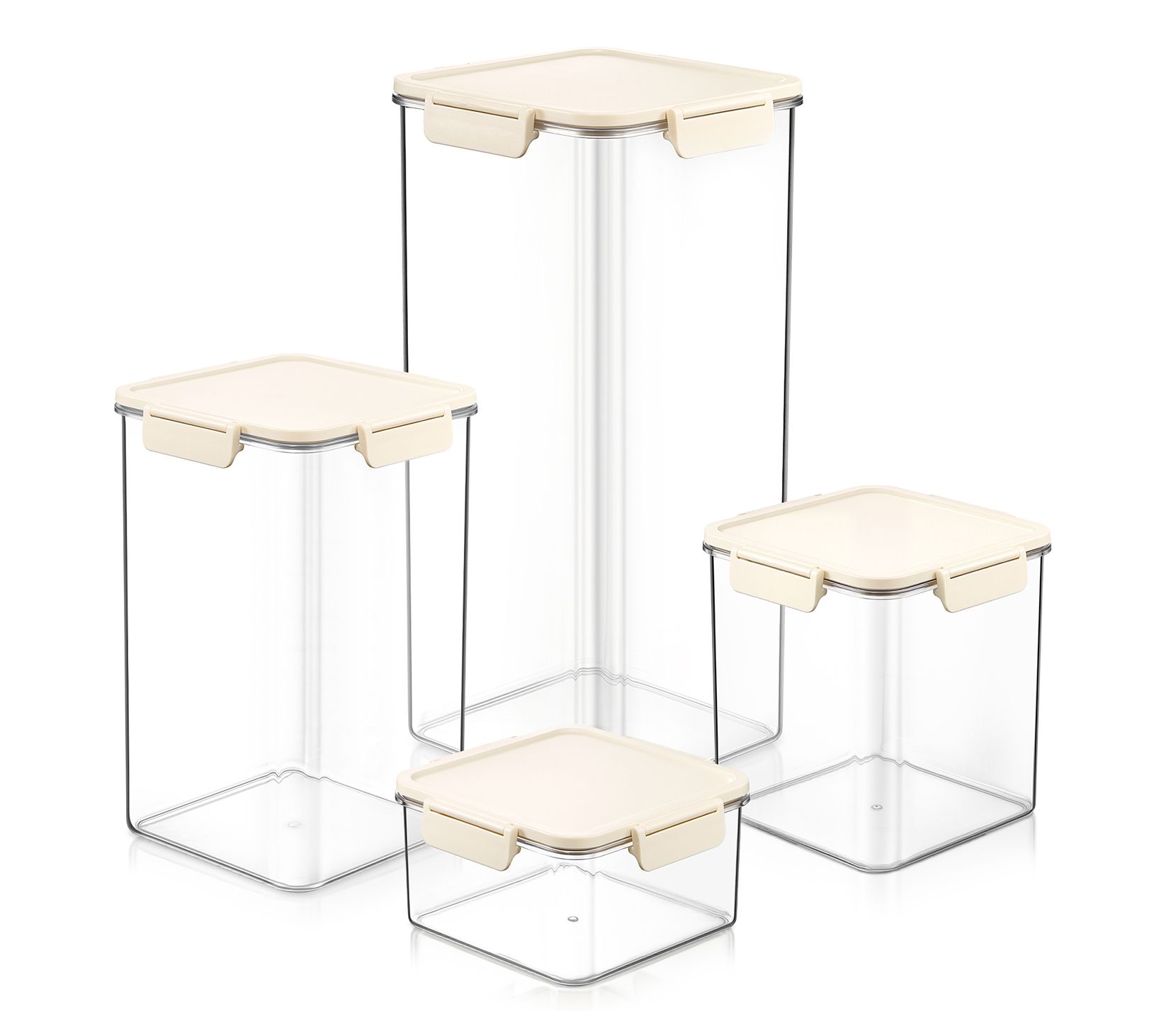 Sorbus Airtight Plastic Food Container Sqaure Combo 4 Pk