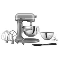 5.5-Qt KitchenAid Bowl-Lift Stand Mixer (Contour Silver) + Additional Accessories (3-QT Stainless Steel Bowl with Mini Combi Whip & Spatula)
