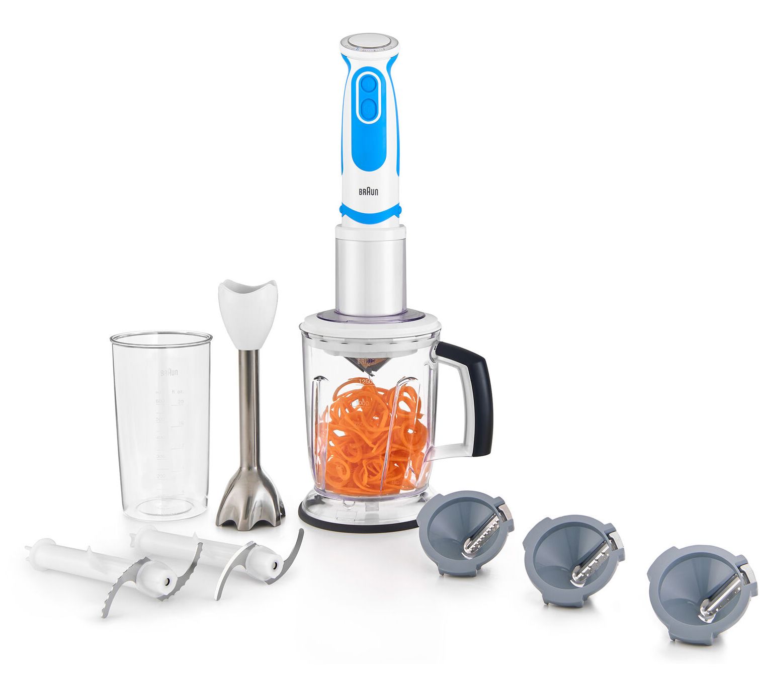 Chefman Cordless Variable Speed 5-in-1 Immersion Blender Set Ice