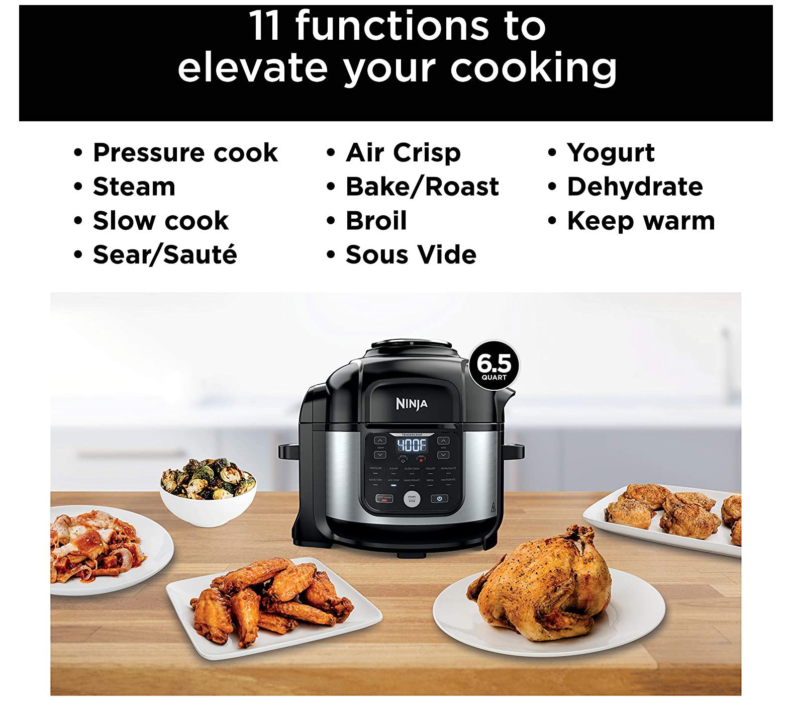 Ninja Foodi XL 8-qt 8-in-1 Pressure Cooker with Rack & Air Frying - QVC.com