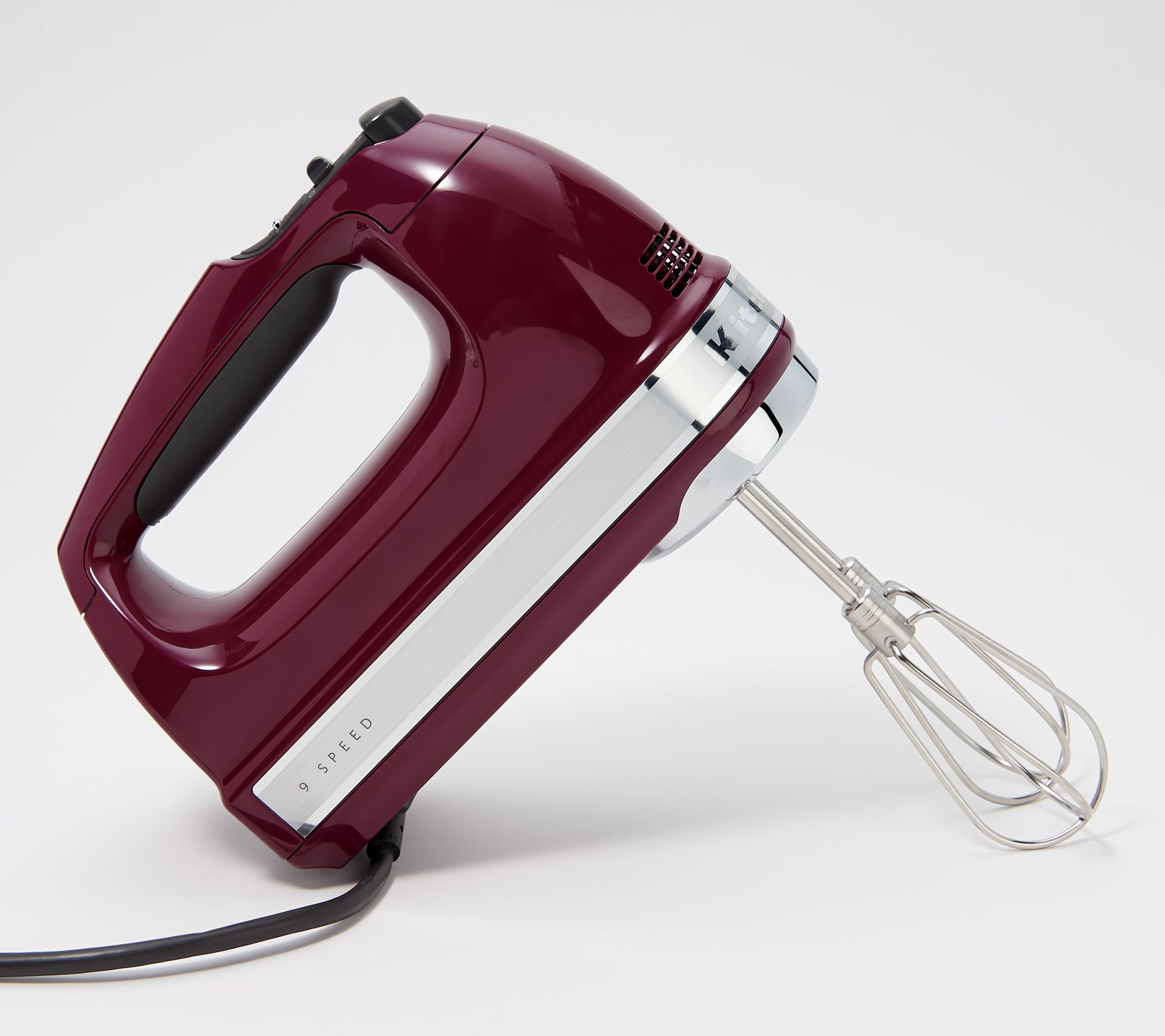 KitchenAid 9-speed Digital Hand Mixer w/ Wire Whisk & Blender Rod 