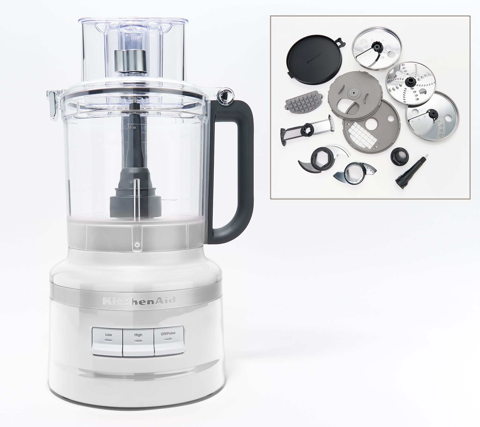 KitchenAid 13-Cup Food Processor Plus with shops Dicing Kit, White, NEW from QVC