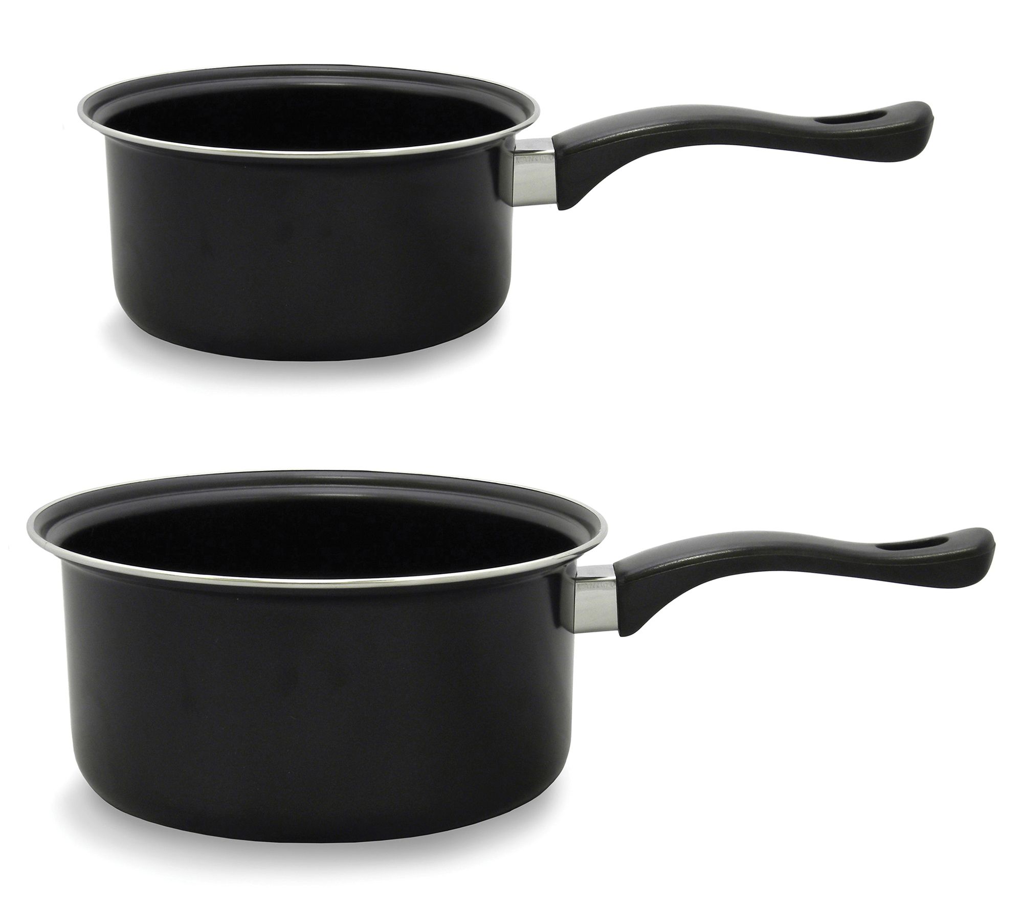 Brentwood 2-Piece Nonstick Carbon Steel Saucepan Set
