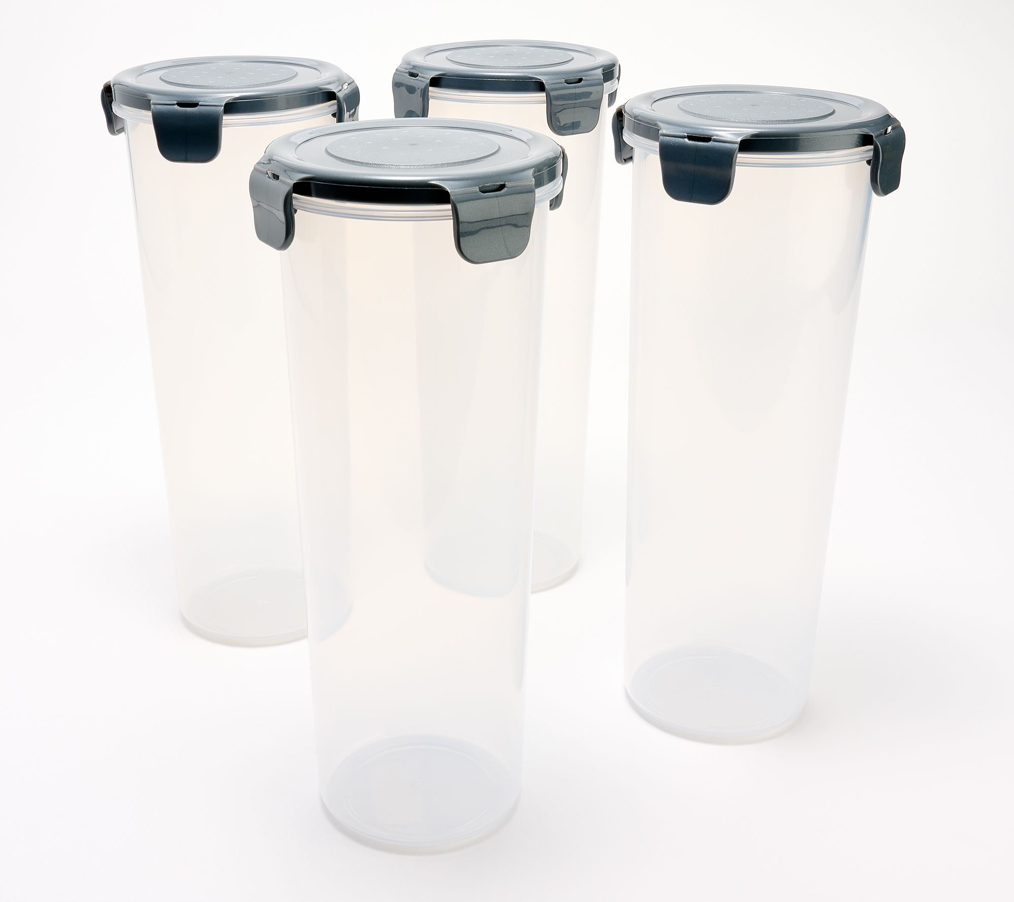 LocknLock Set of 4 Tall Round Canisters
