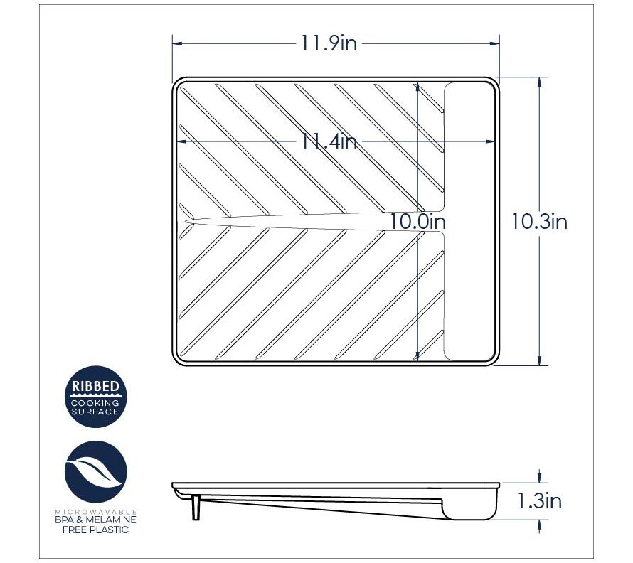 Nordic Ware Round Bacon and Meat Microwave Grill, 2-Sided, White