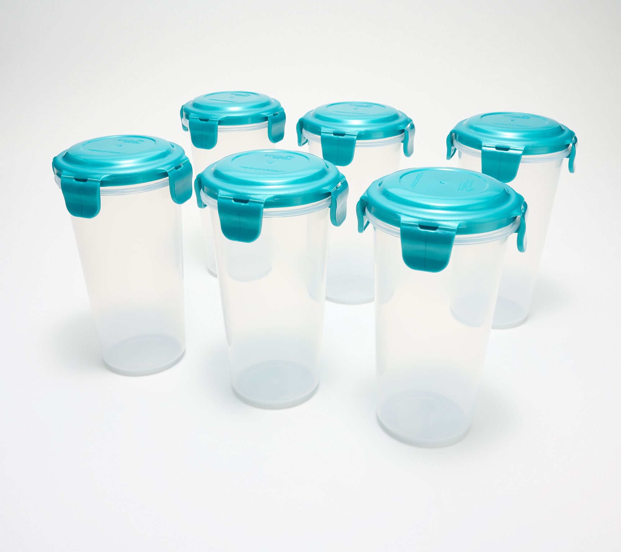 LocknLock Set of (6) 16-oz Slender Canisters w/ Locking Lids