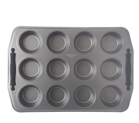 CooksEssentials 12-Cup Nonstick Muffin Pan with Cover 