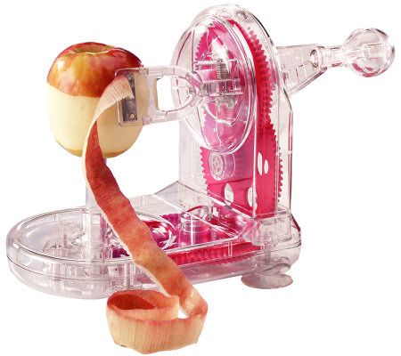 Silver Black Plastic Apple Rapid Peeler One Touch Electric Action