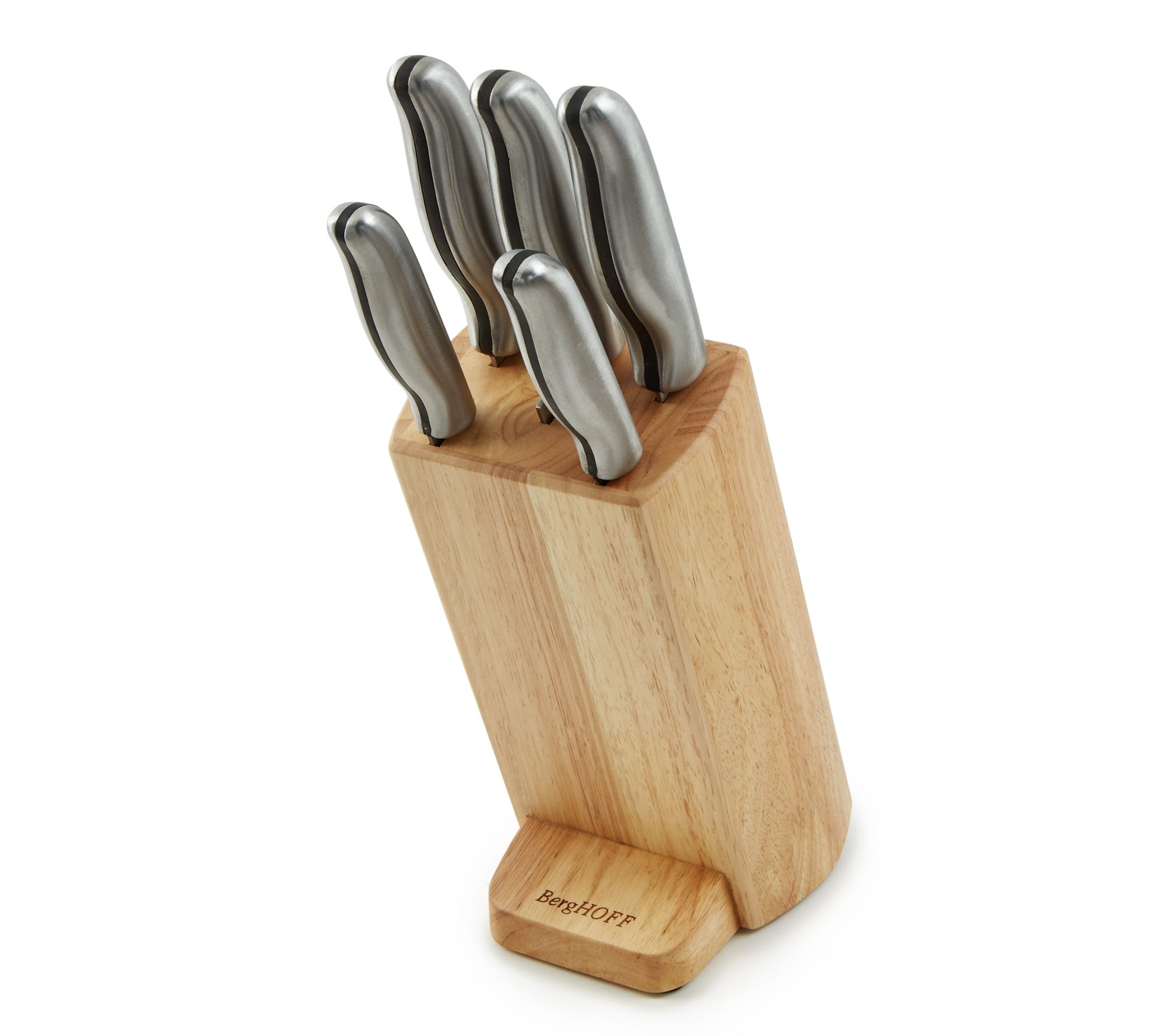 BergHOFF DiNA Entity 6pc Stainless Steel KnifeBlock Set