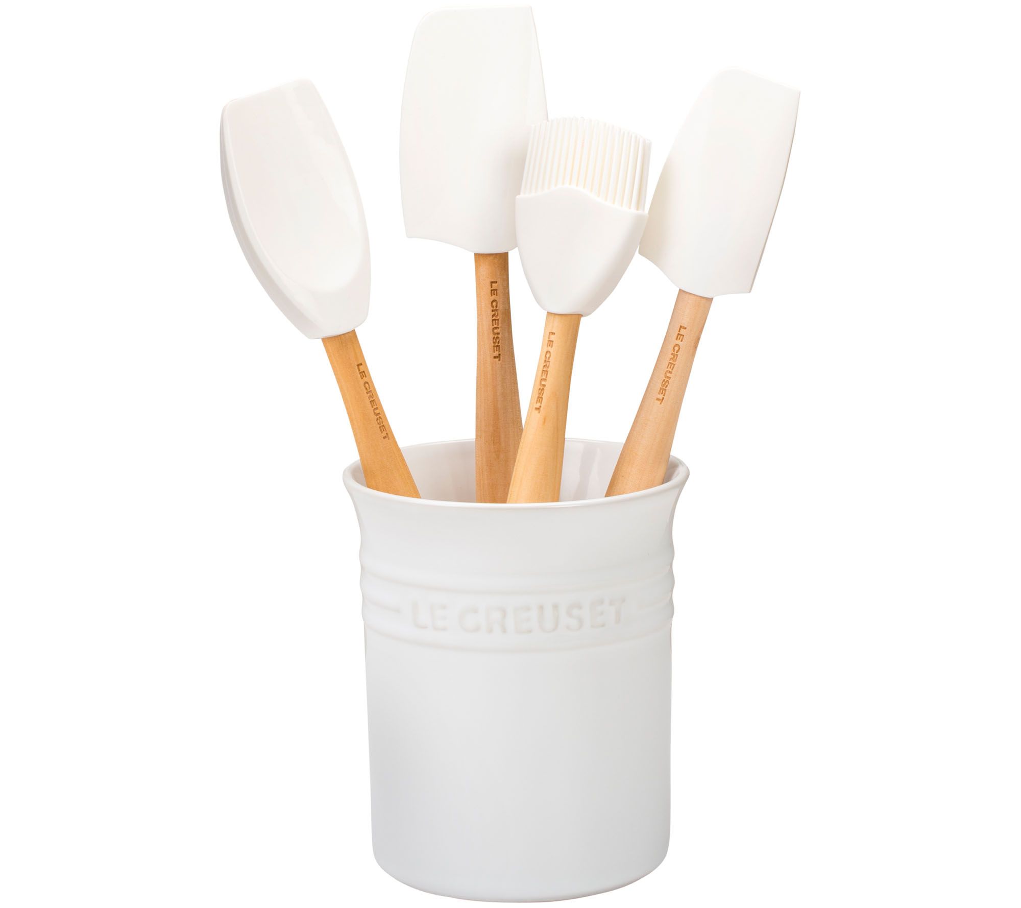 Le Creuset 5-Piece Craft Series Utensil Set & Stoneware Croc