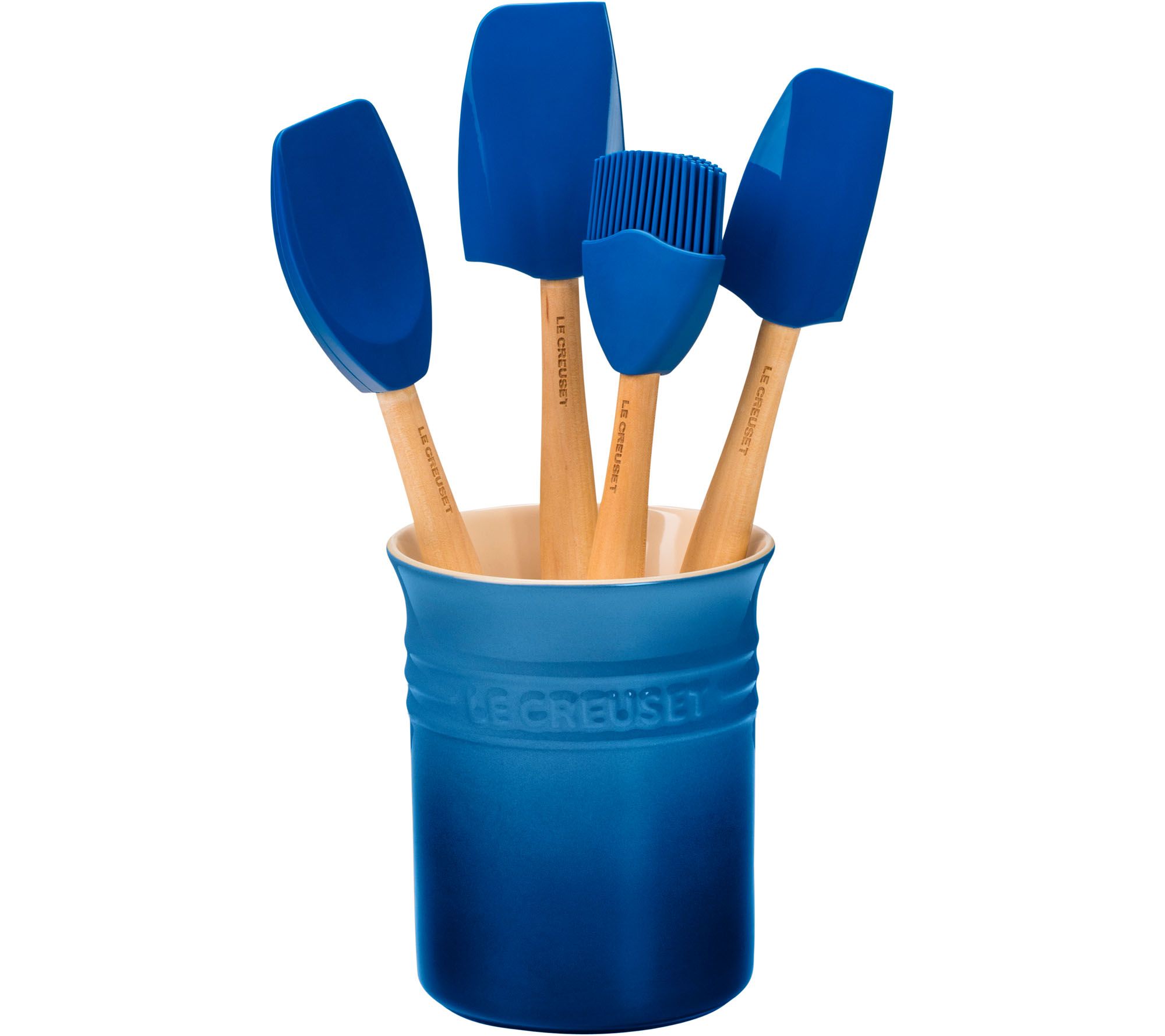 Le Creuset 5-Piece Craft Series Utensil Set & Stoneware Croc