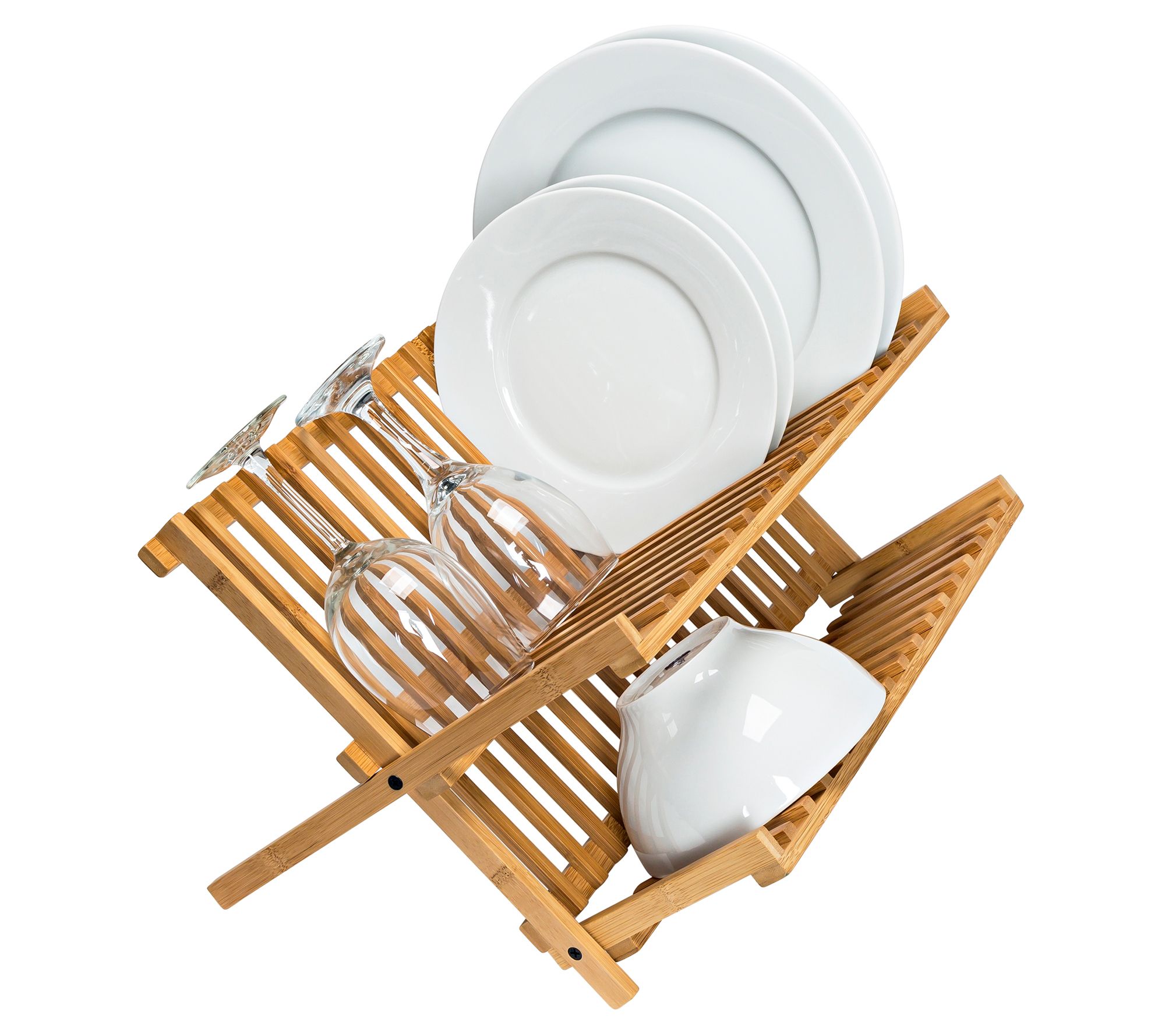 HoneyCanDo Bamboo Dish Drying Rack