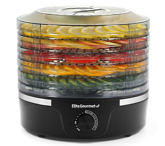 Elite Gourmet Food Dehydrator with Dial and 5 Trays