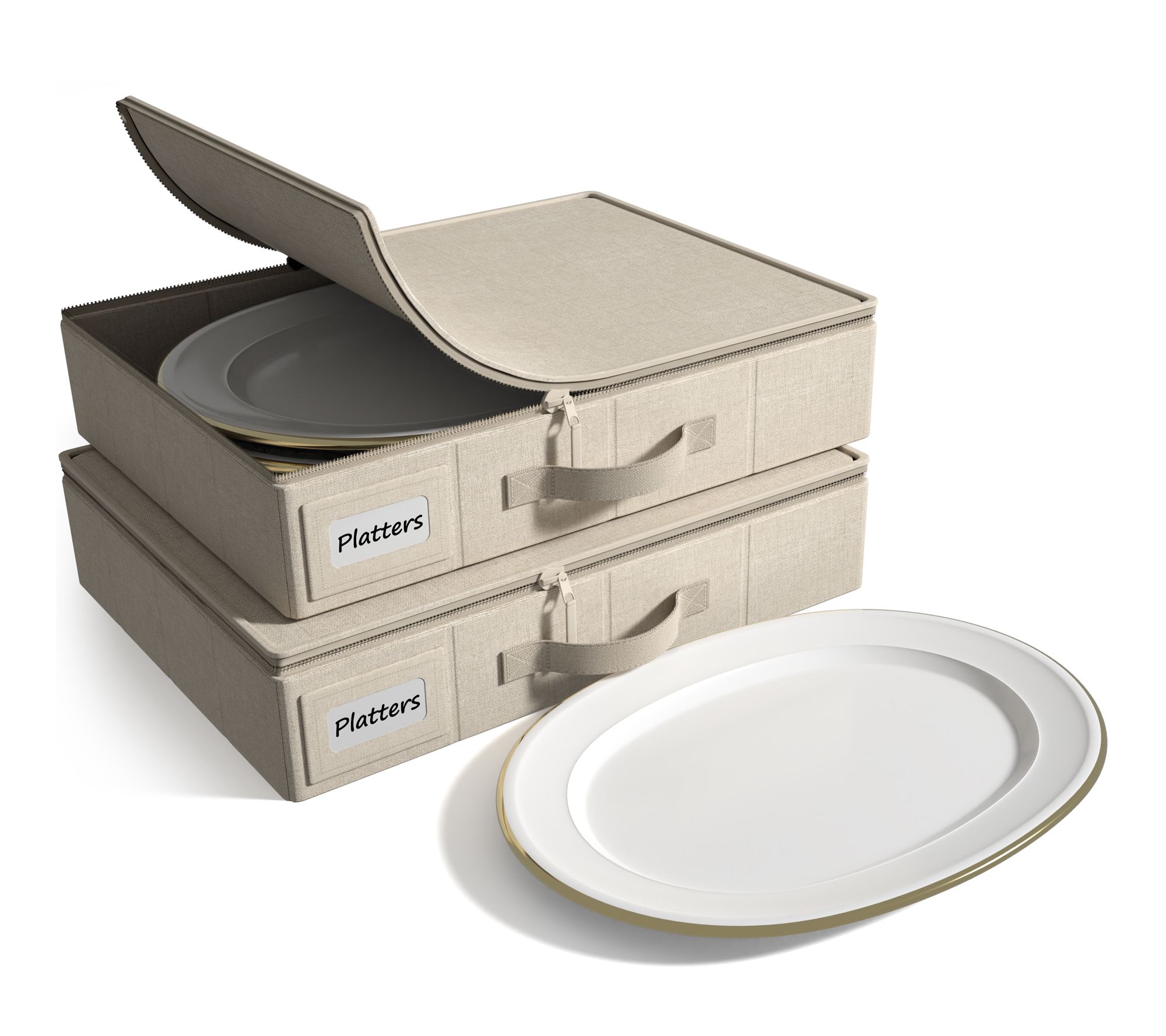 Sorbus Set of 2 Platter Storage Containers