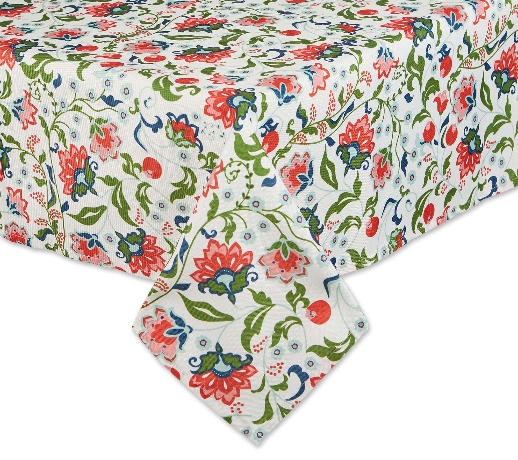 Design Imports 60" x 84" Garden Floral Outdoor Tablecloth