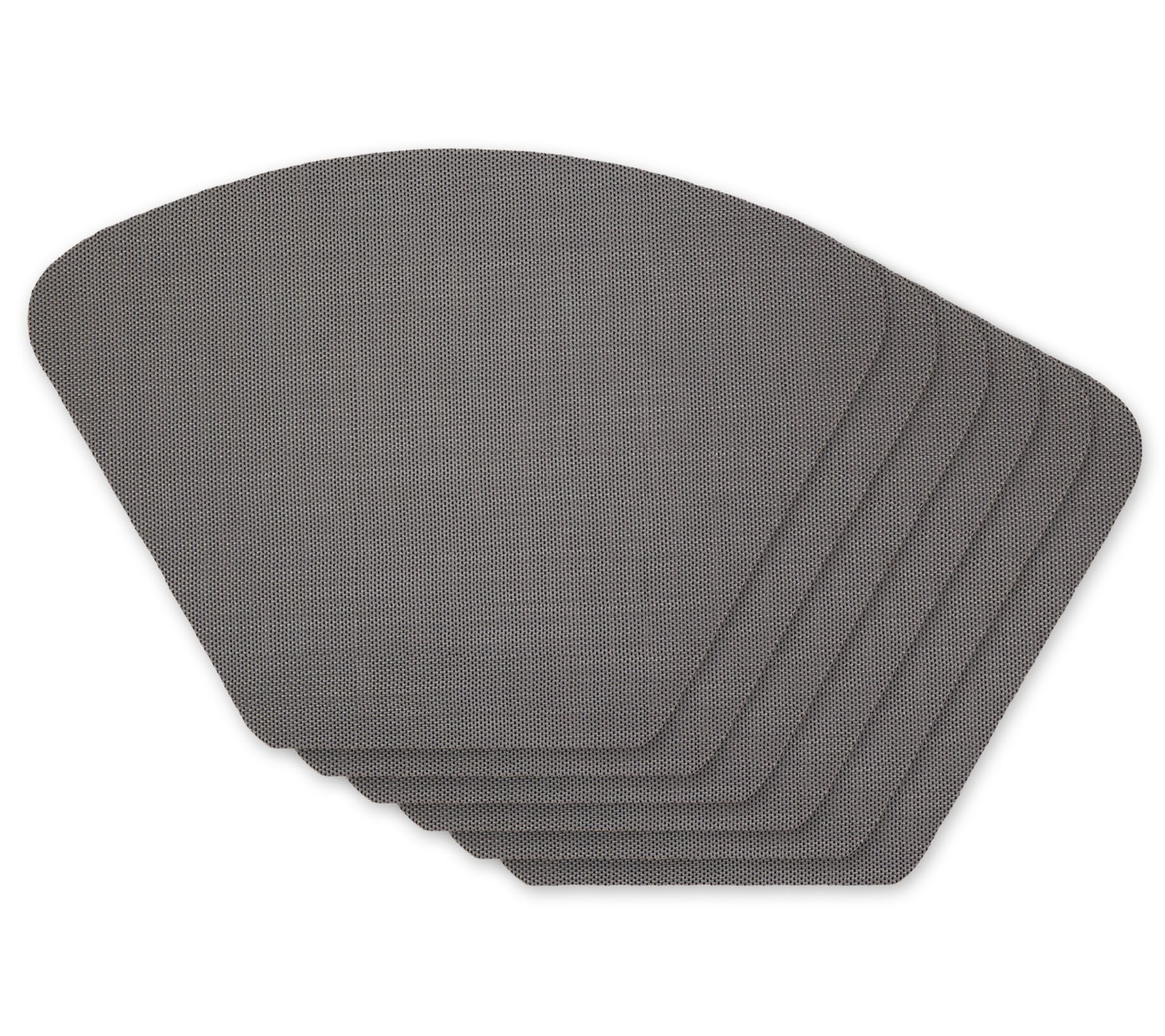 Design Imports Set of 6 Solid Placemats for Round Tables