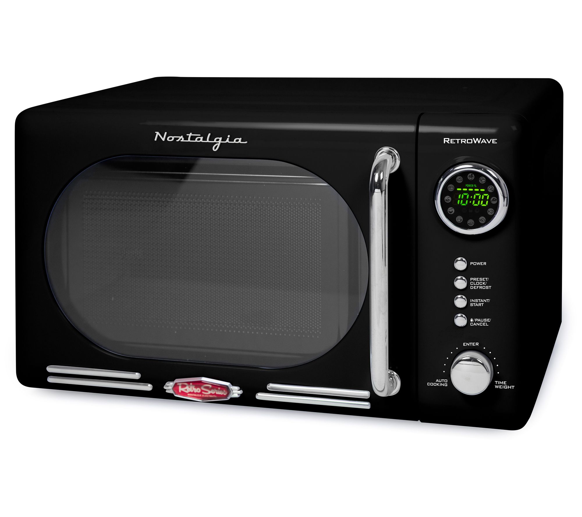 Nostalgia Retro 0.7 Cubic Foot Countertop Microwave Oven