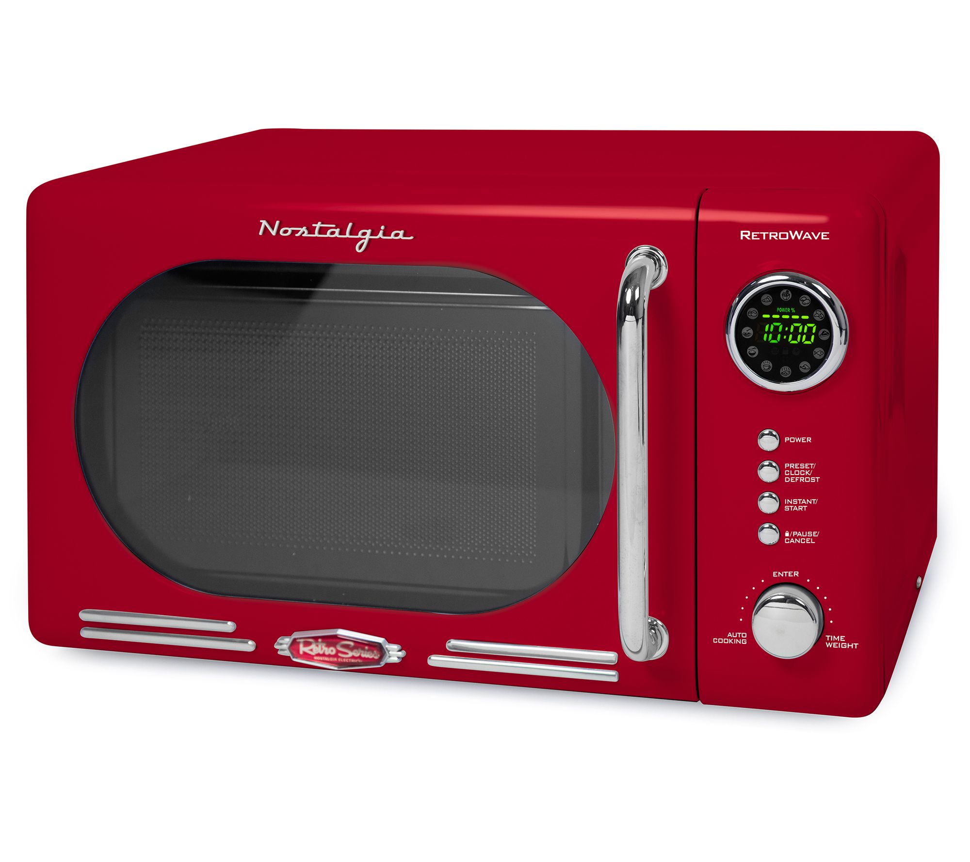 Nostalgia Retro 0.7 Cubic Foot Countertop Microwave Oven