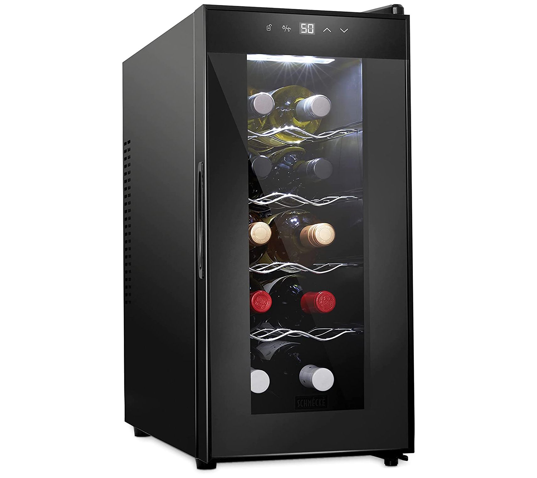 Schmecke 10-Bottle Thermoelectric Black Wine Co oler