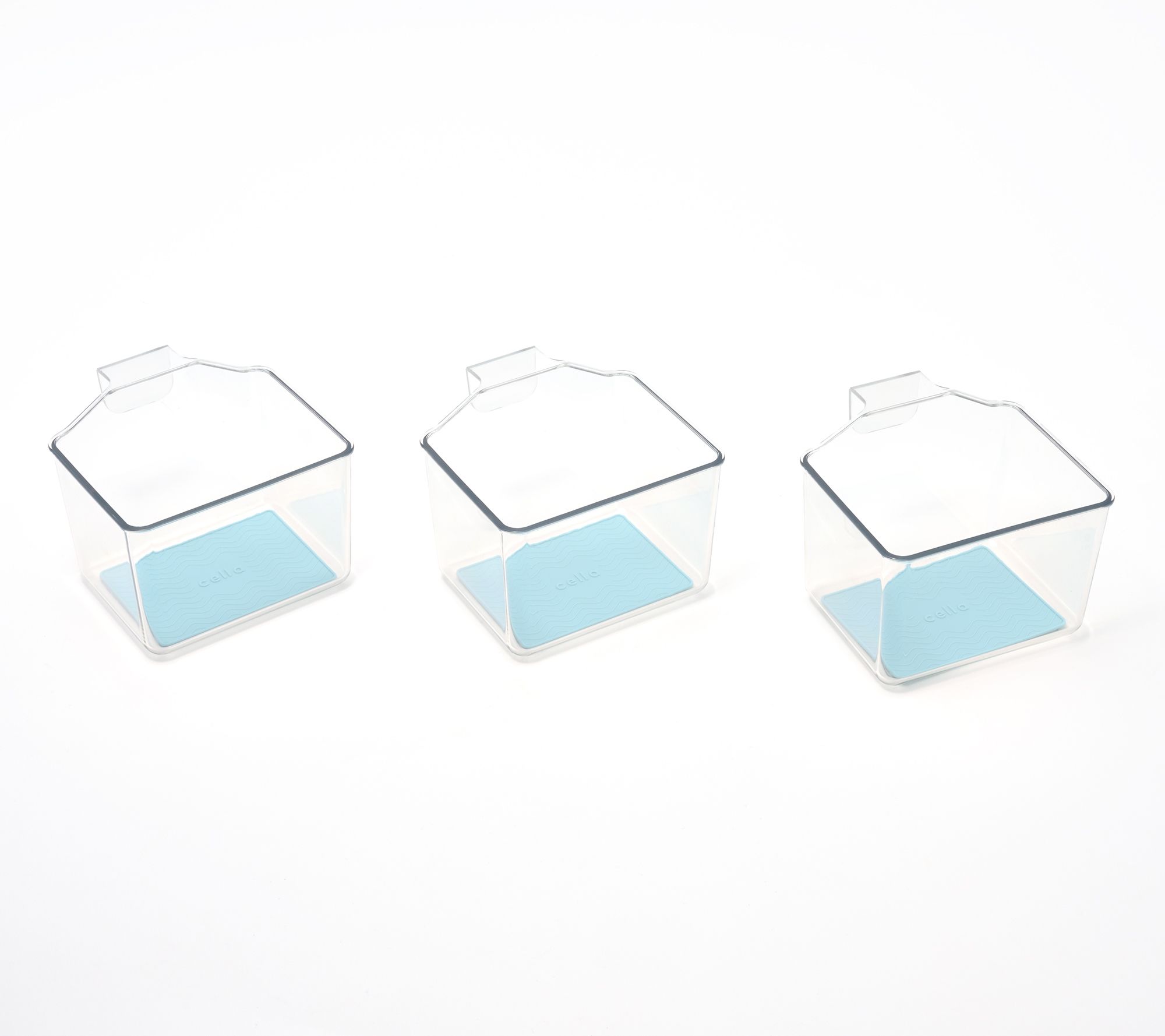 Cella Set of 3 Small Fridge Door Hanging Baskets w/ Liners