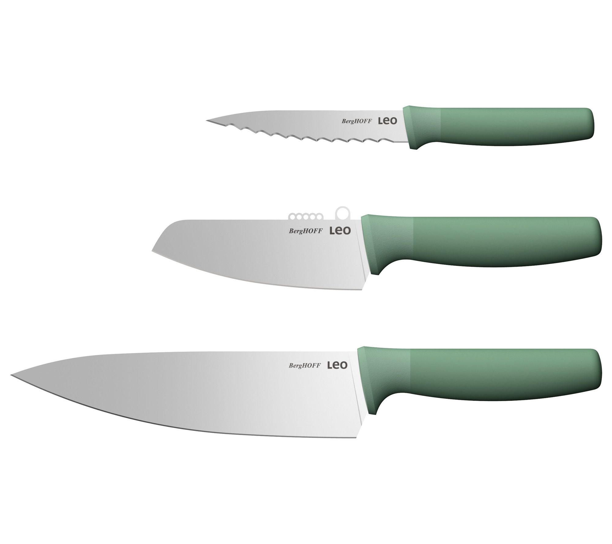 BergHOFF Forest Stainless Steel 3Pc Specialty Knife Set