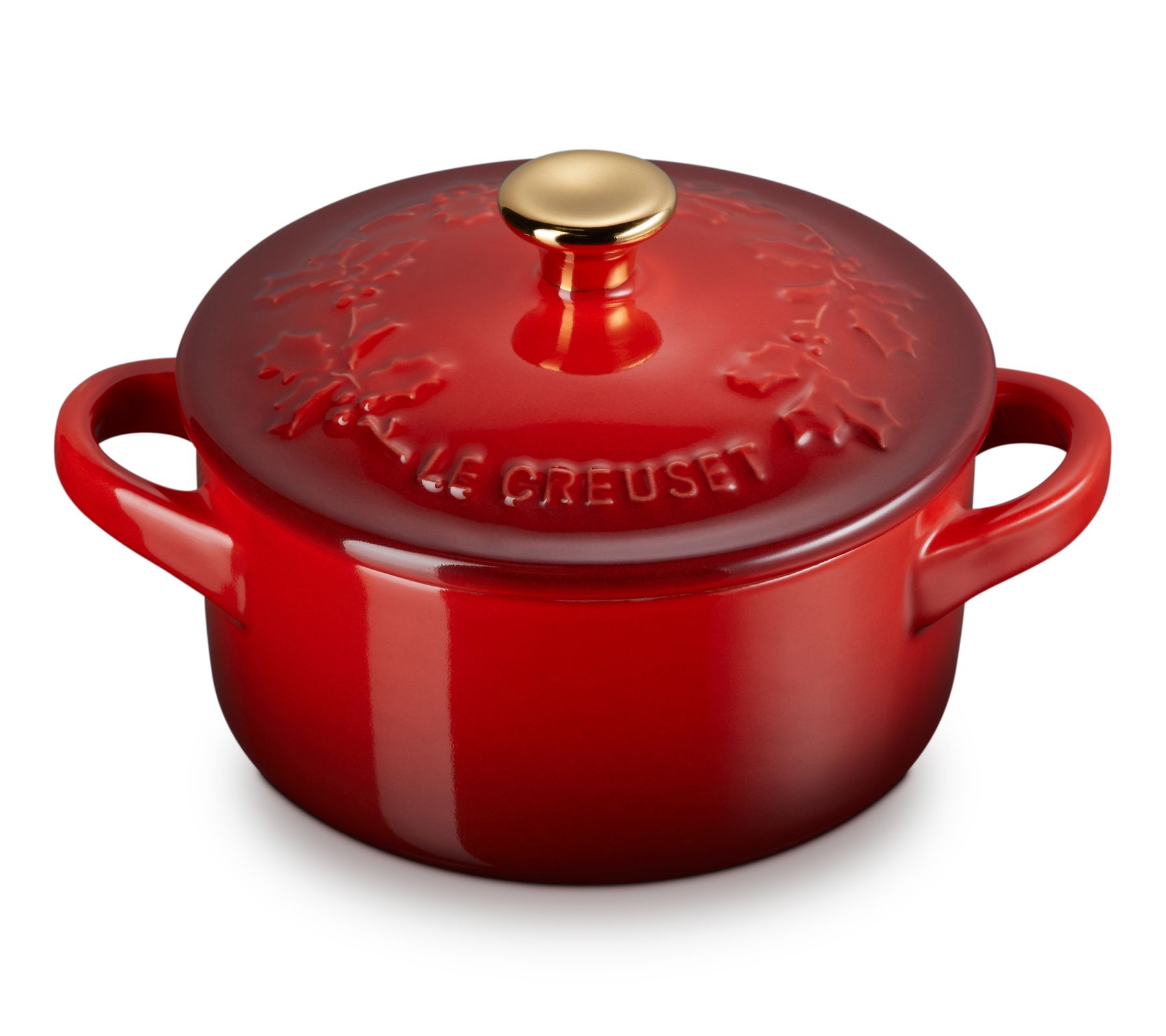 Le Creuset 8 oz. Round Mini Holly Cocotte