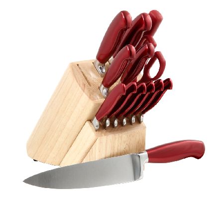 Hampton Forge Red Knife 6-Piece Steak Knives Set Stainless Steel