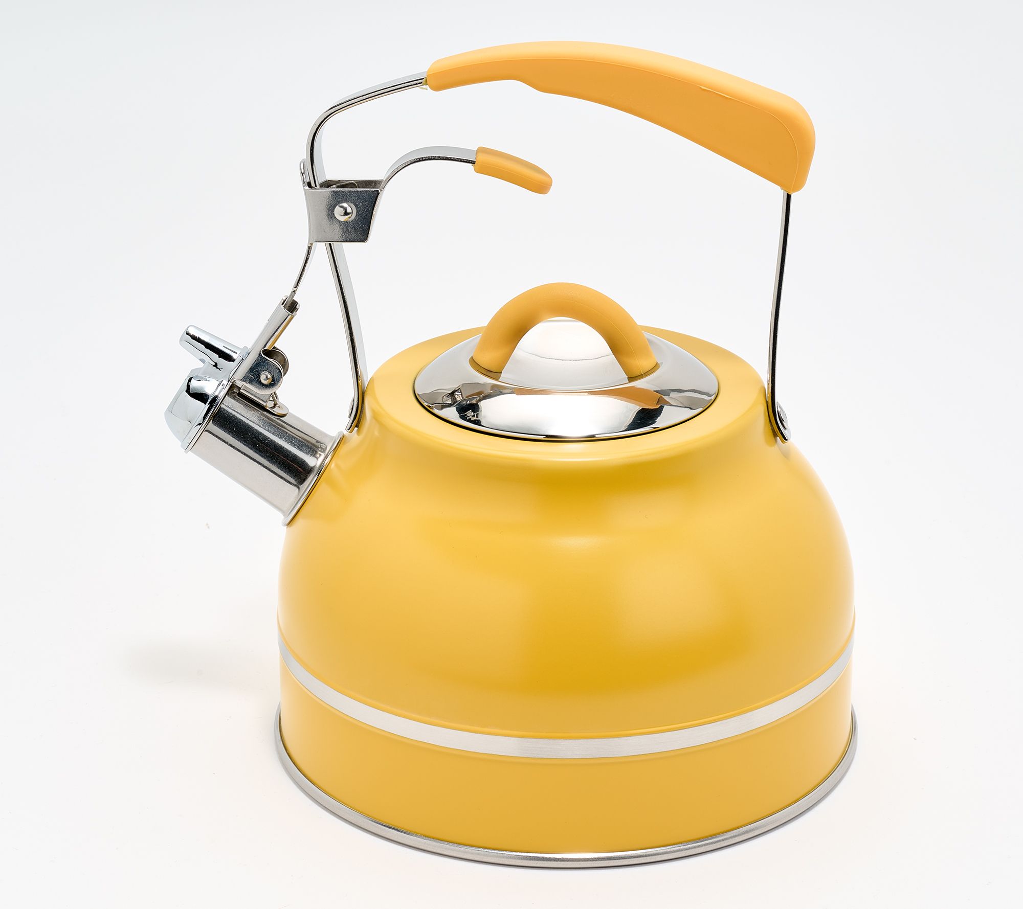 "As Is" Aarti Sequeira 2.3 qt Stovetop Tea Kettle with Silicone Handle