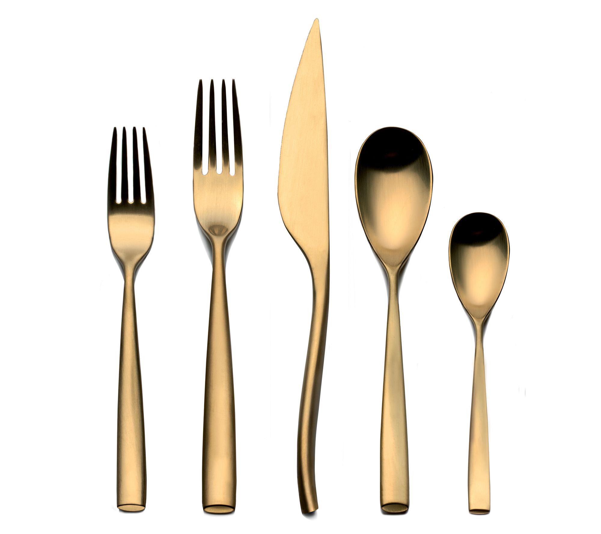 Mepra 20-Piece Arte Ice Gold Flatware Set