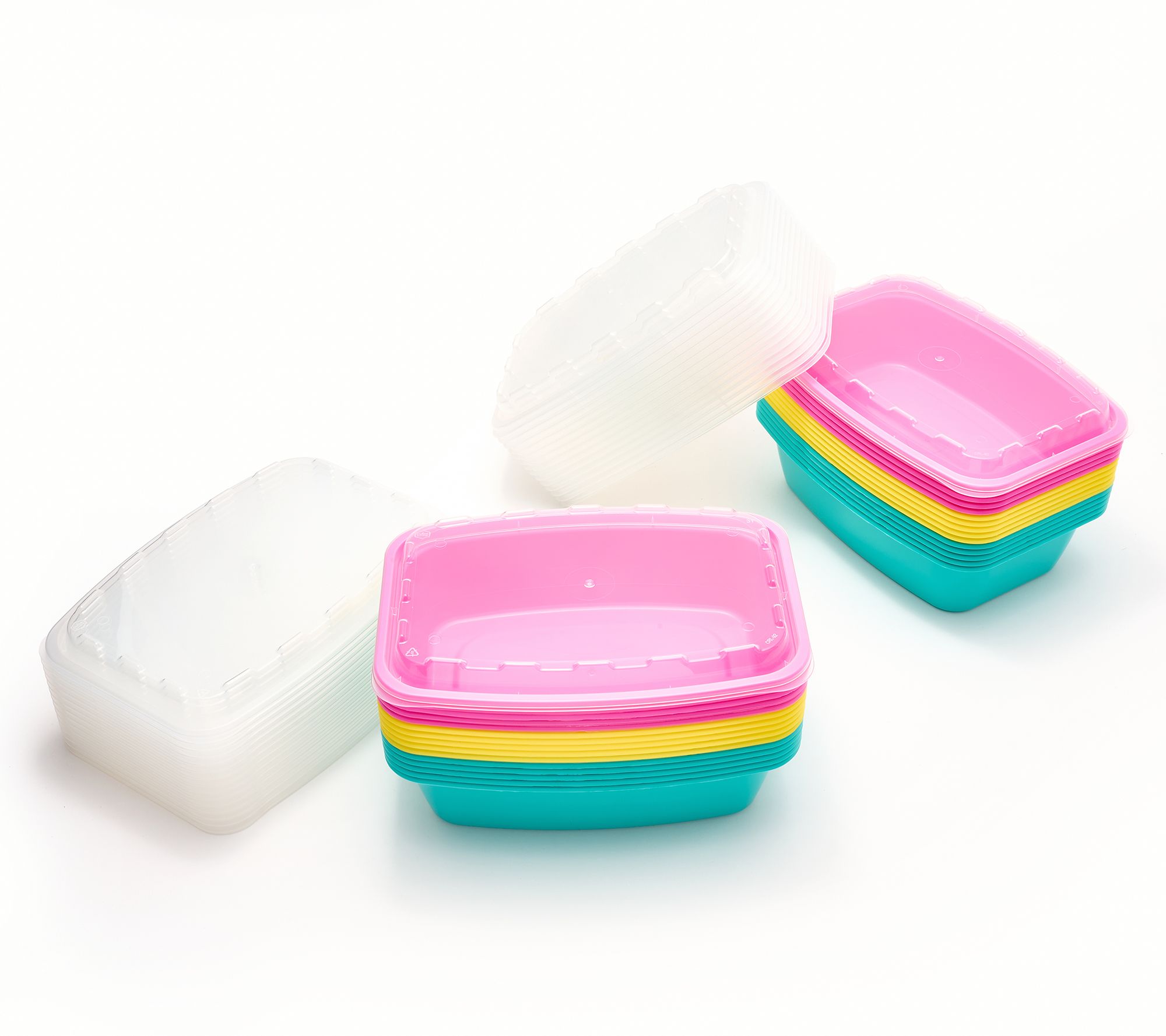 CUBE 30-Pc Reusable Multi-Color 38-oz Leftover Food Containers