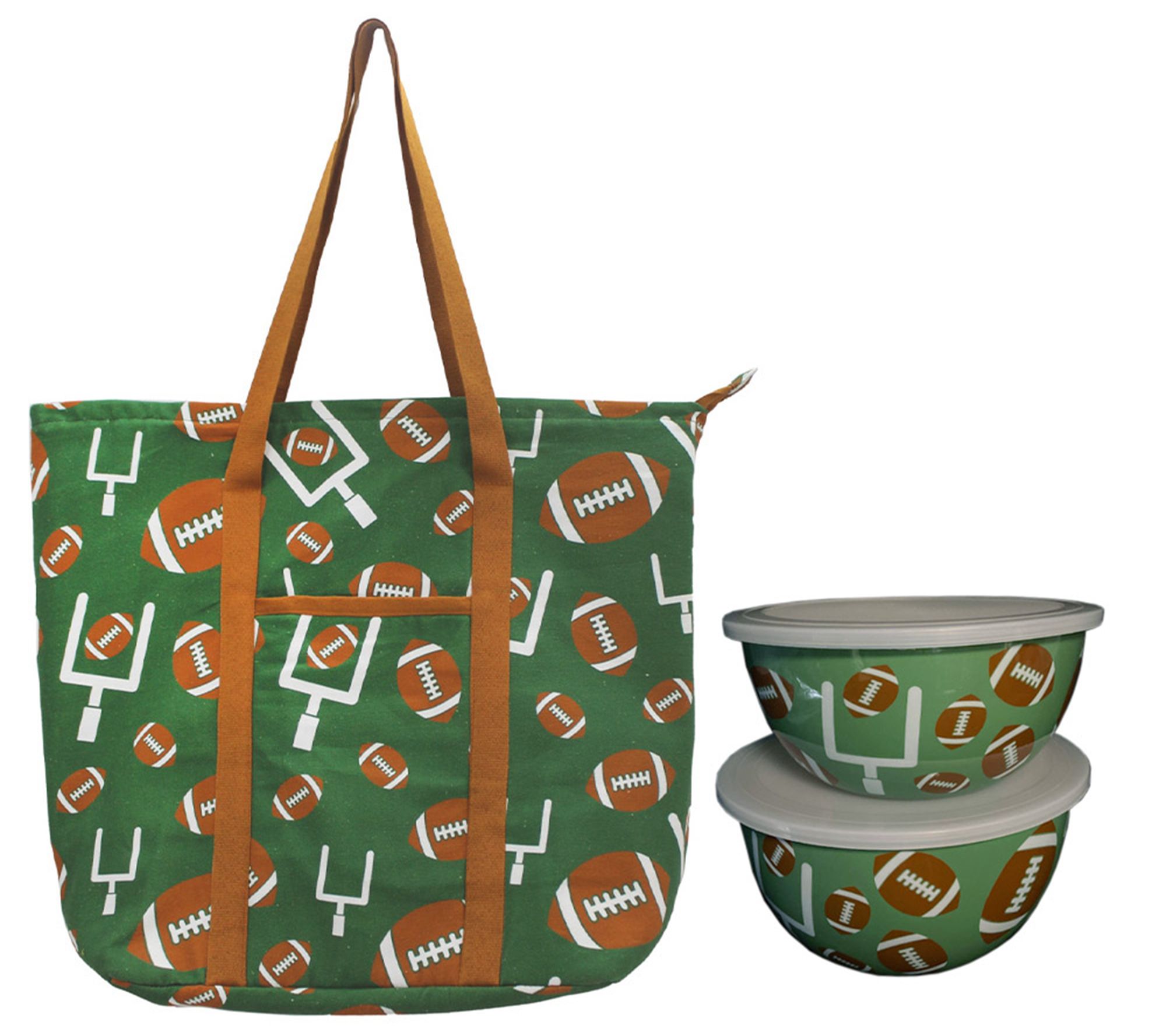 "As Is" Temp-tations Insulated Tote w/ 3&4-qt Stainless Bowls