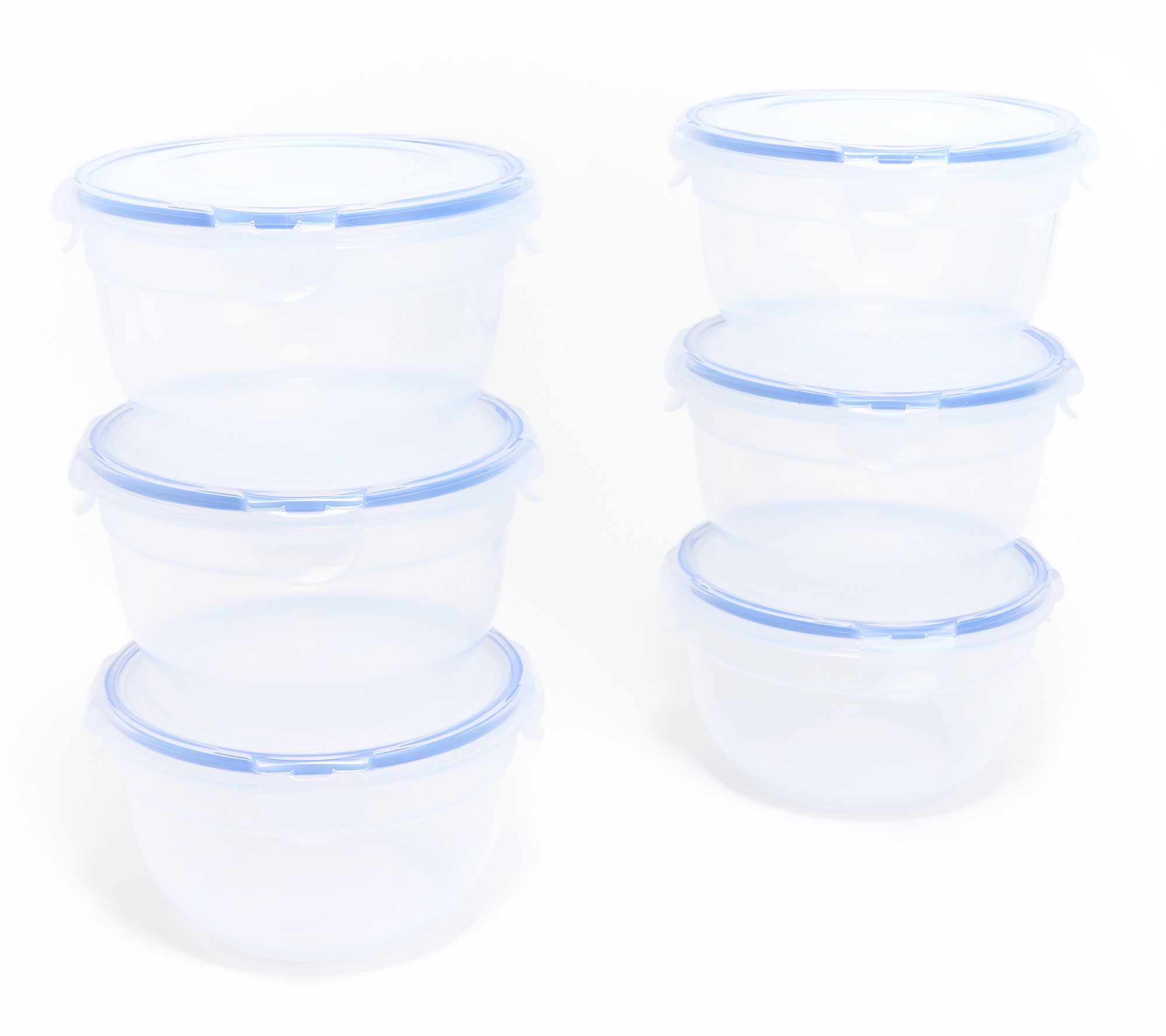 LocknLock Set of (6) 4-Cup Nesting Bowl Storage Set