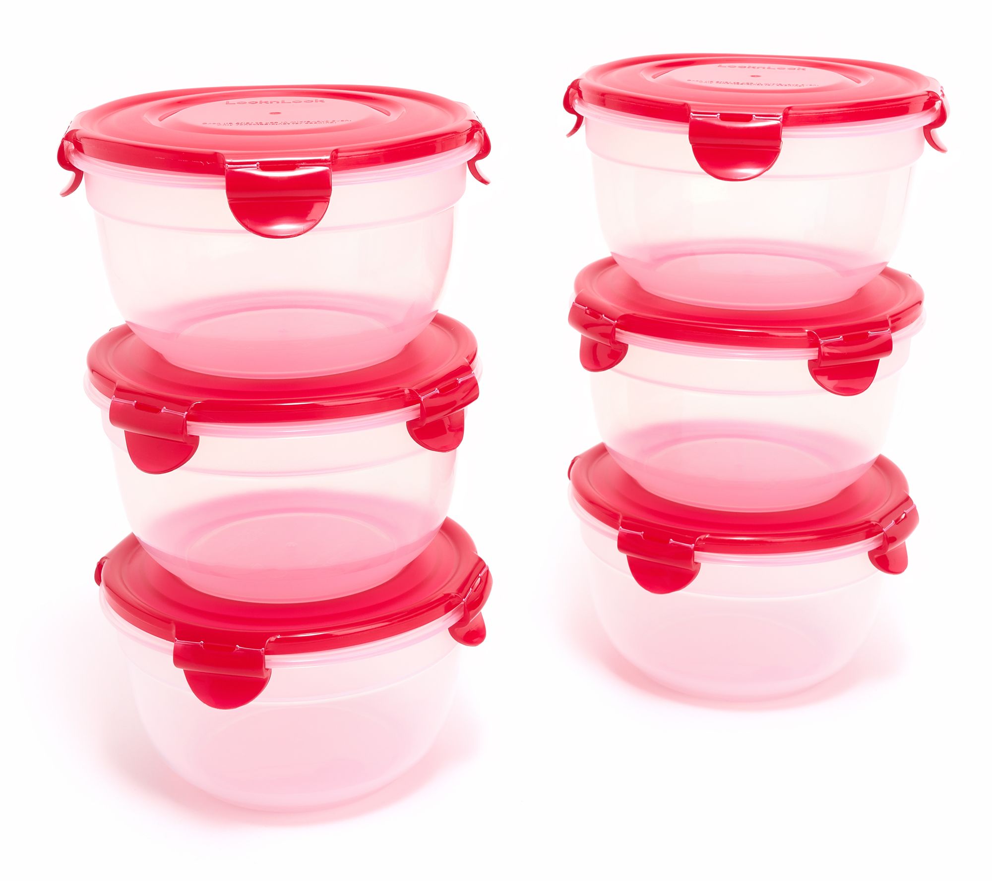 LocknLock Set of (6) 4-Cup Nesting Bowl Storage Set