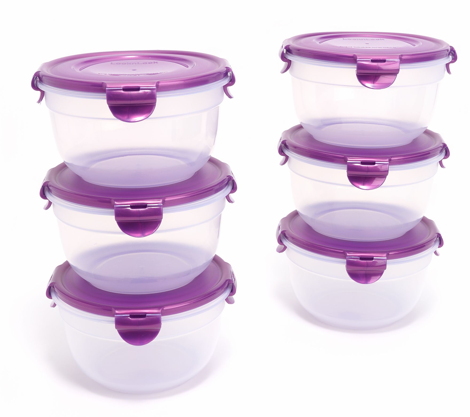 LocknLock Set of (6) 4-Cup Nesting Bowl Storage Set