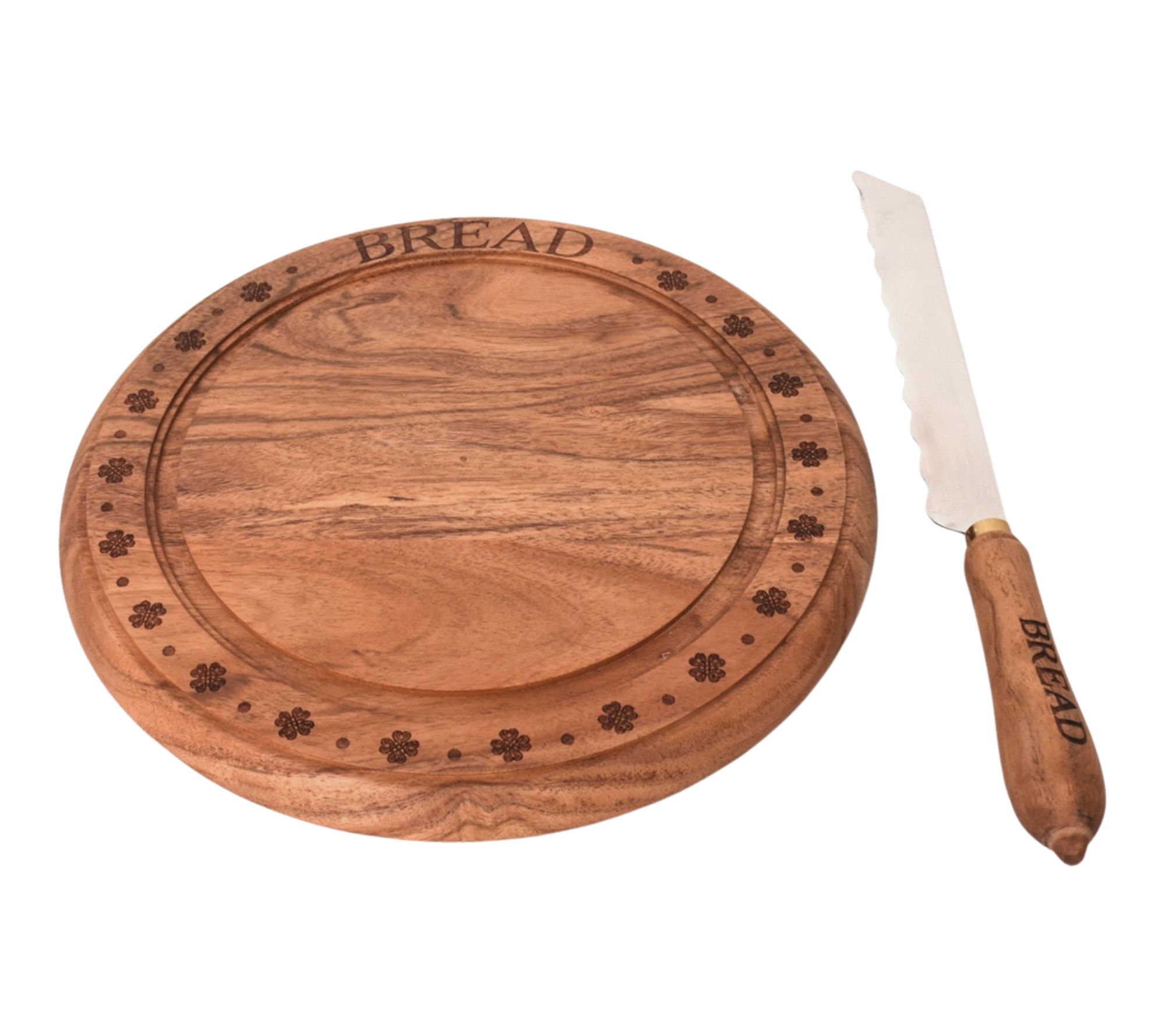 GemmaMade Celtic Bread Board & Knife Set
