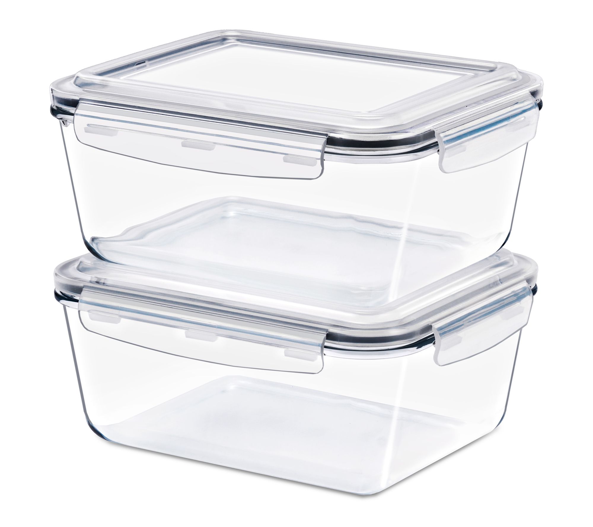 Sorbus Set of 2 Airtight Glass Food Storage Containers