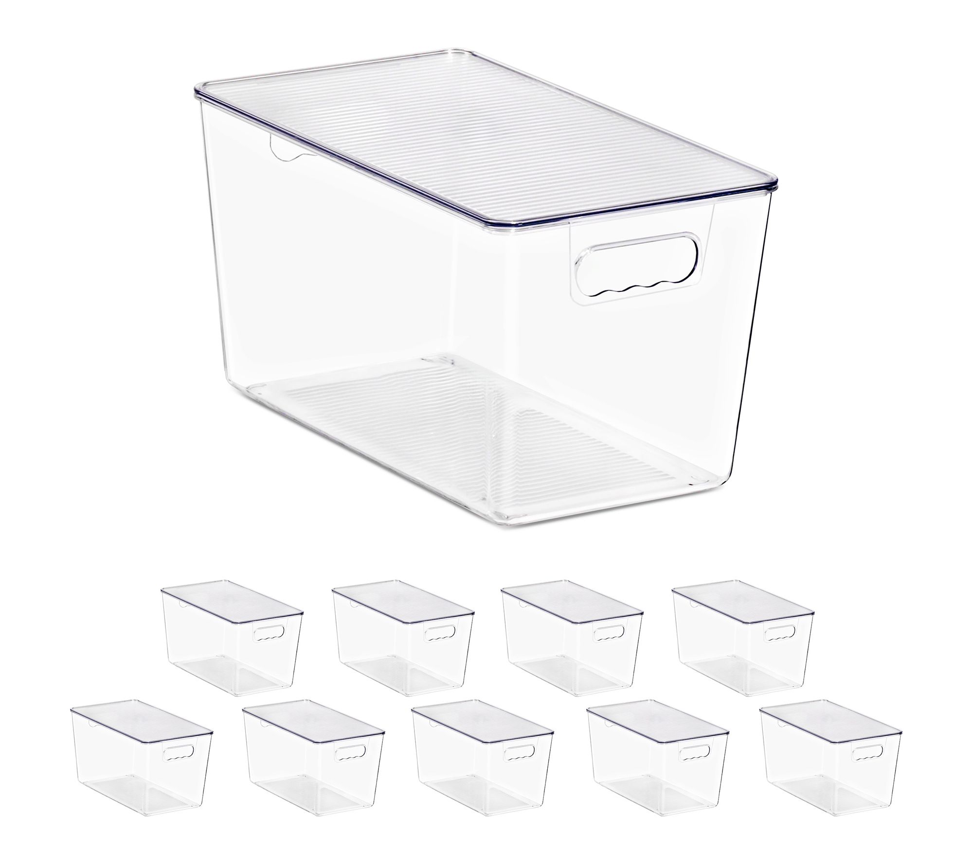 Sorbus Set of 10 X-Large Clear Food Storage Containers