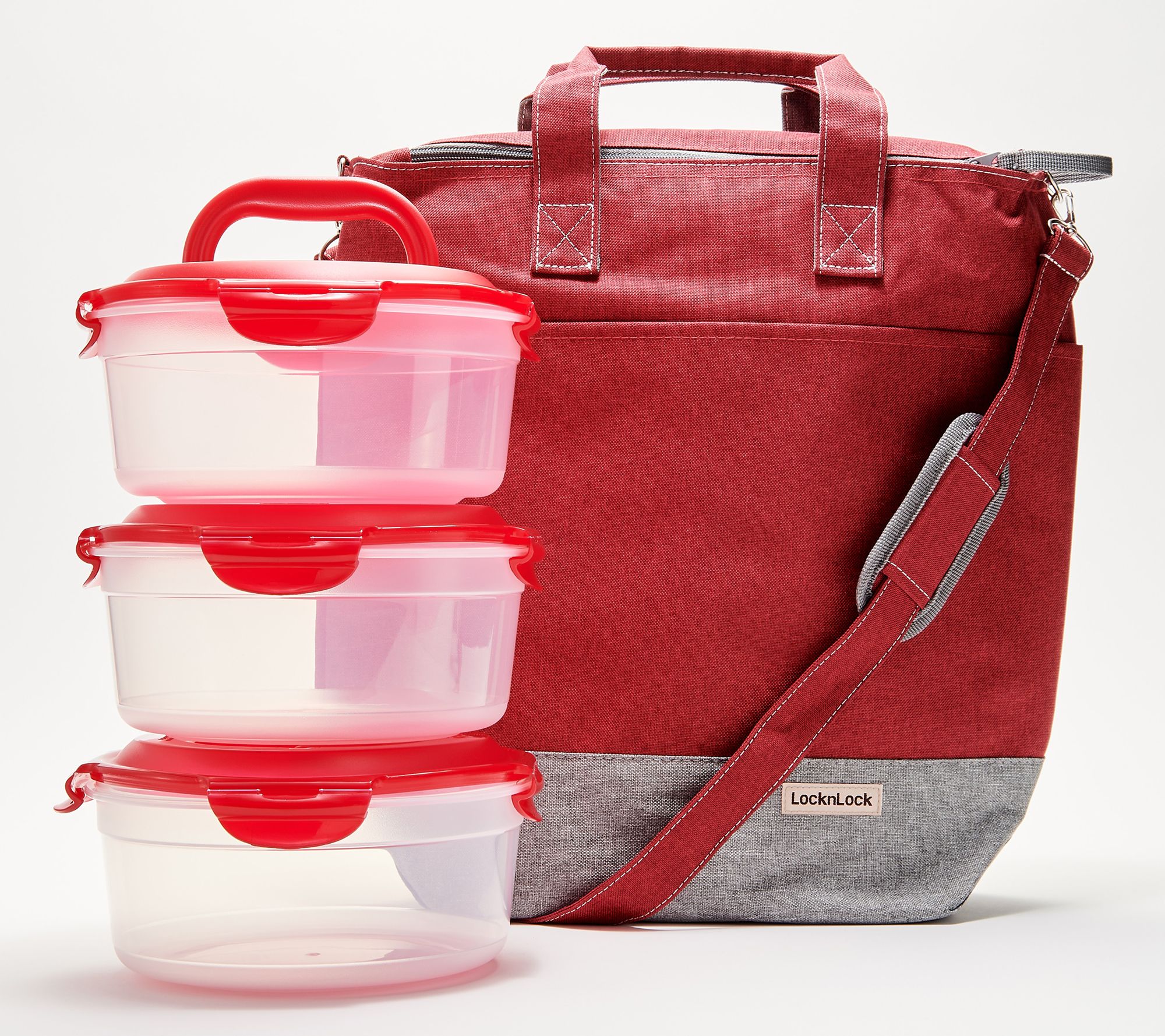 LocknLock Insulated Lunch Bag with 3 Containers 