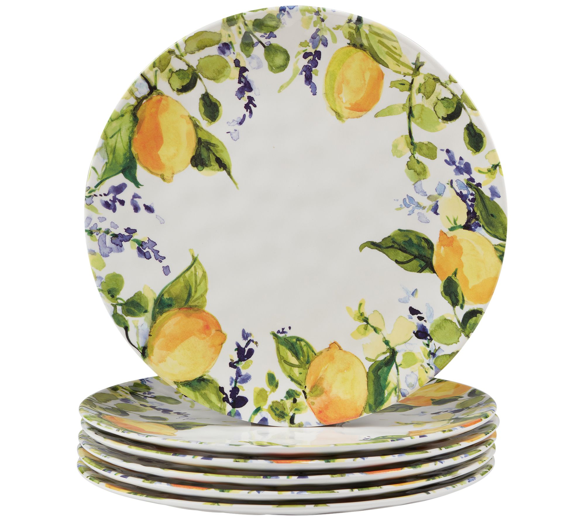 Certified International Lemon Zest Set of 6 Dinner Plates - QVC.com