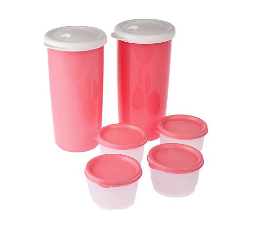 Tupperware Tickled Pink 6pc Snack Set 