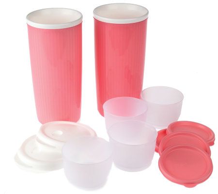 Tupperware Tickled Pink 6pc Snack Set - QVC.com
