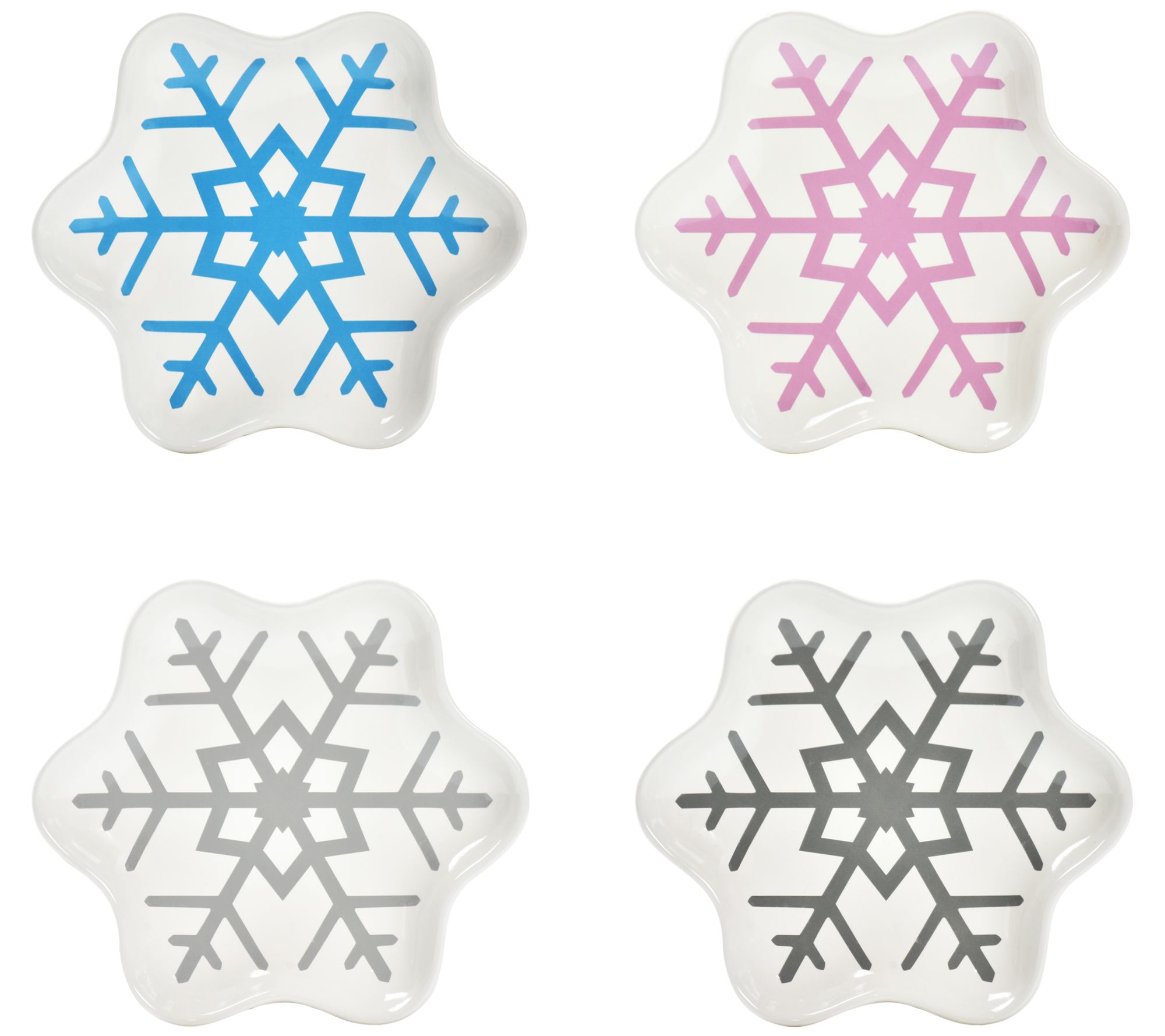 Temp-tations Set of 4 Holiday Figural Plates