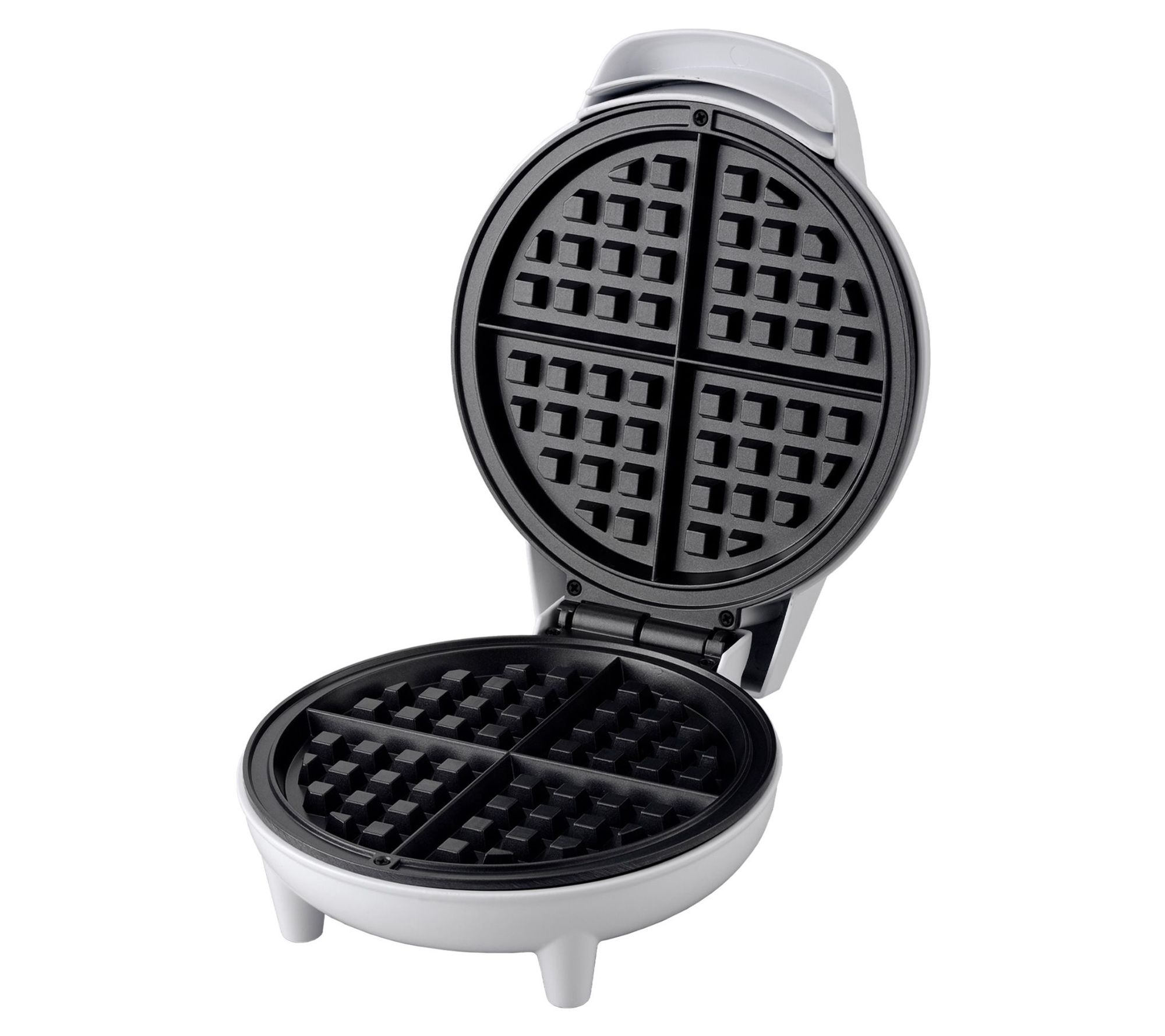 Courant 750 Watts Single Waffle White Belgian Waffle Maker 7 in. Round Waffles in Less Then 5-Minutes Delicious Waffles
